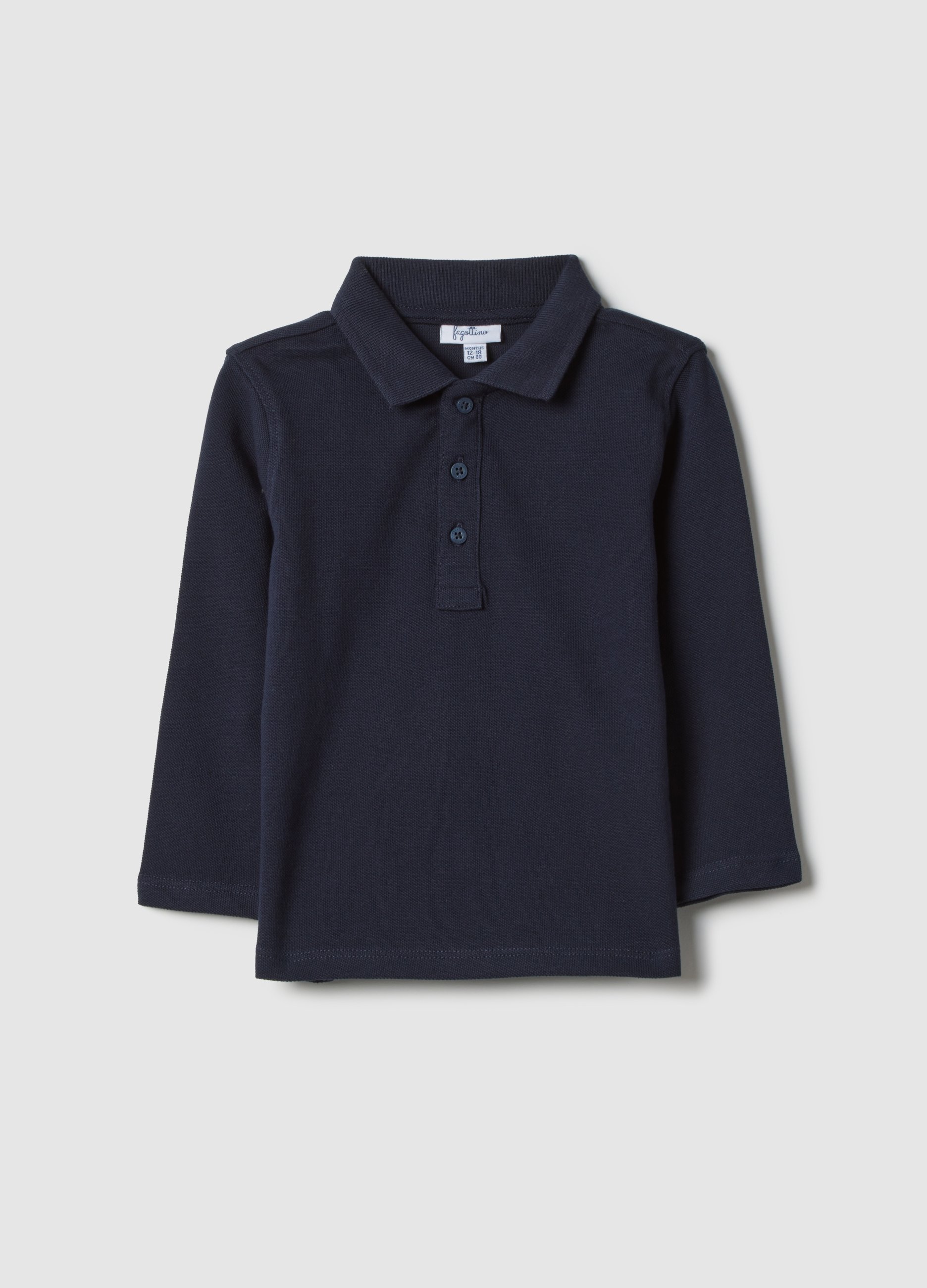 FAGOTTINO, Polo In Puro Cotone Blu Per Bimbo Regular Fit, Bambino, Blu, Taglia: 12-18