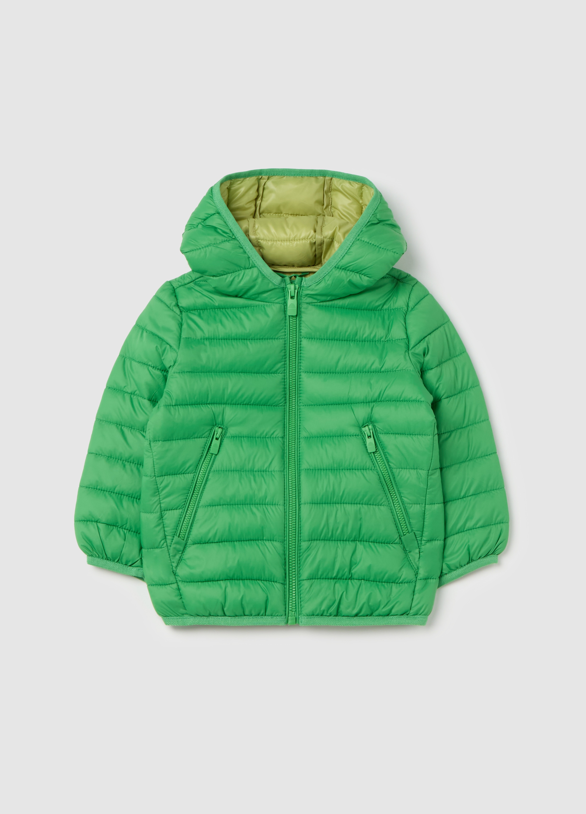 FAGOTTINO, Piumino Ultralight Con Cappuccio, Bambino, Verde, Taglia: 12-18