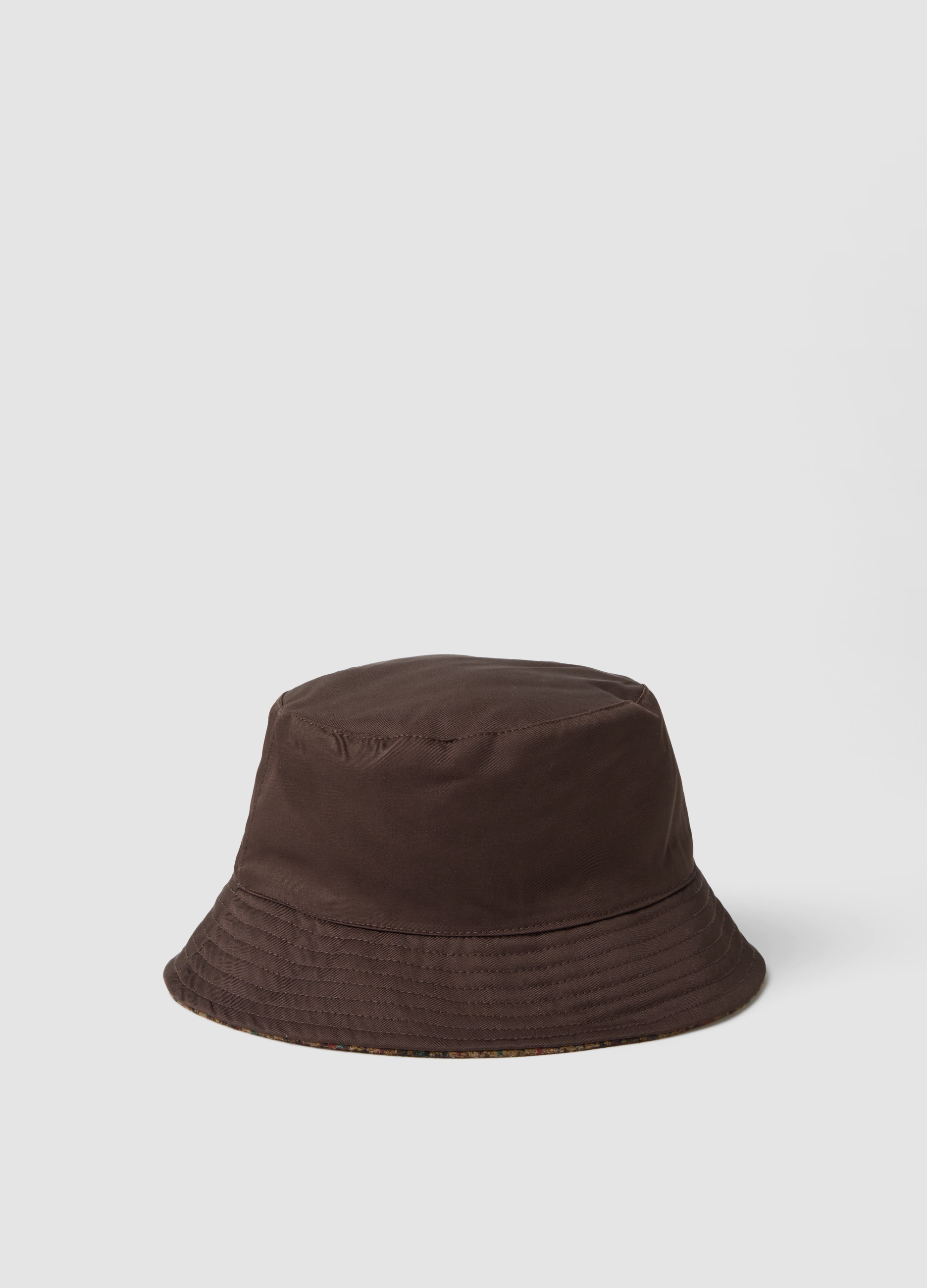 PIOMBO, Cappello Reversibile Marrone In Misto Cotone, Uomo, Marrone, Taglia: L