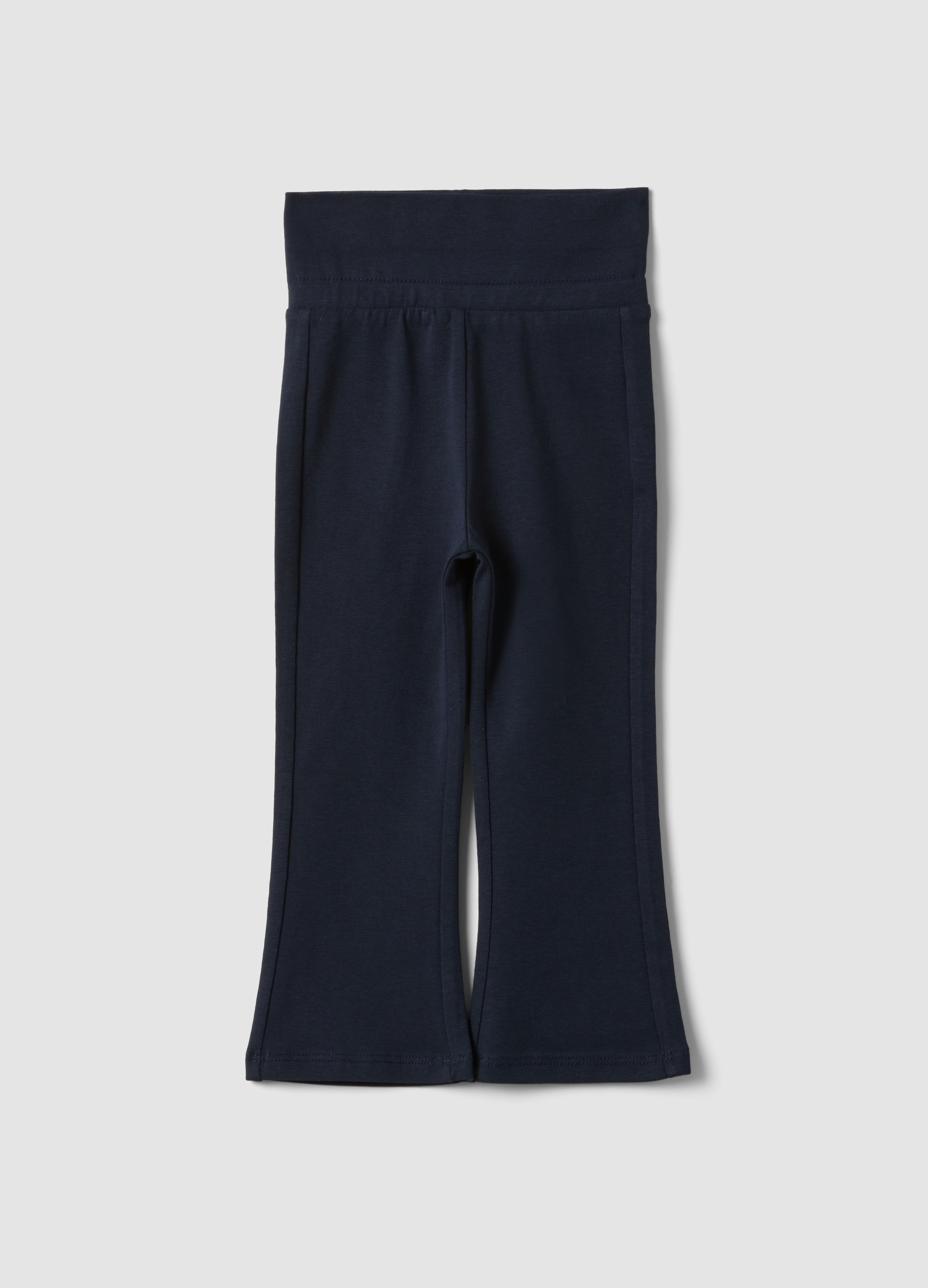 FAGOTTINO, Leggings Blu Flare In Cotone Organico E Viscosa Elasticizzato Per Bimba, Bambina, Blu, Taglia: 12-18