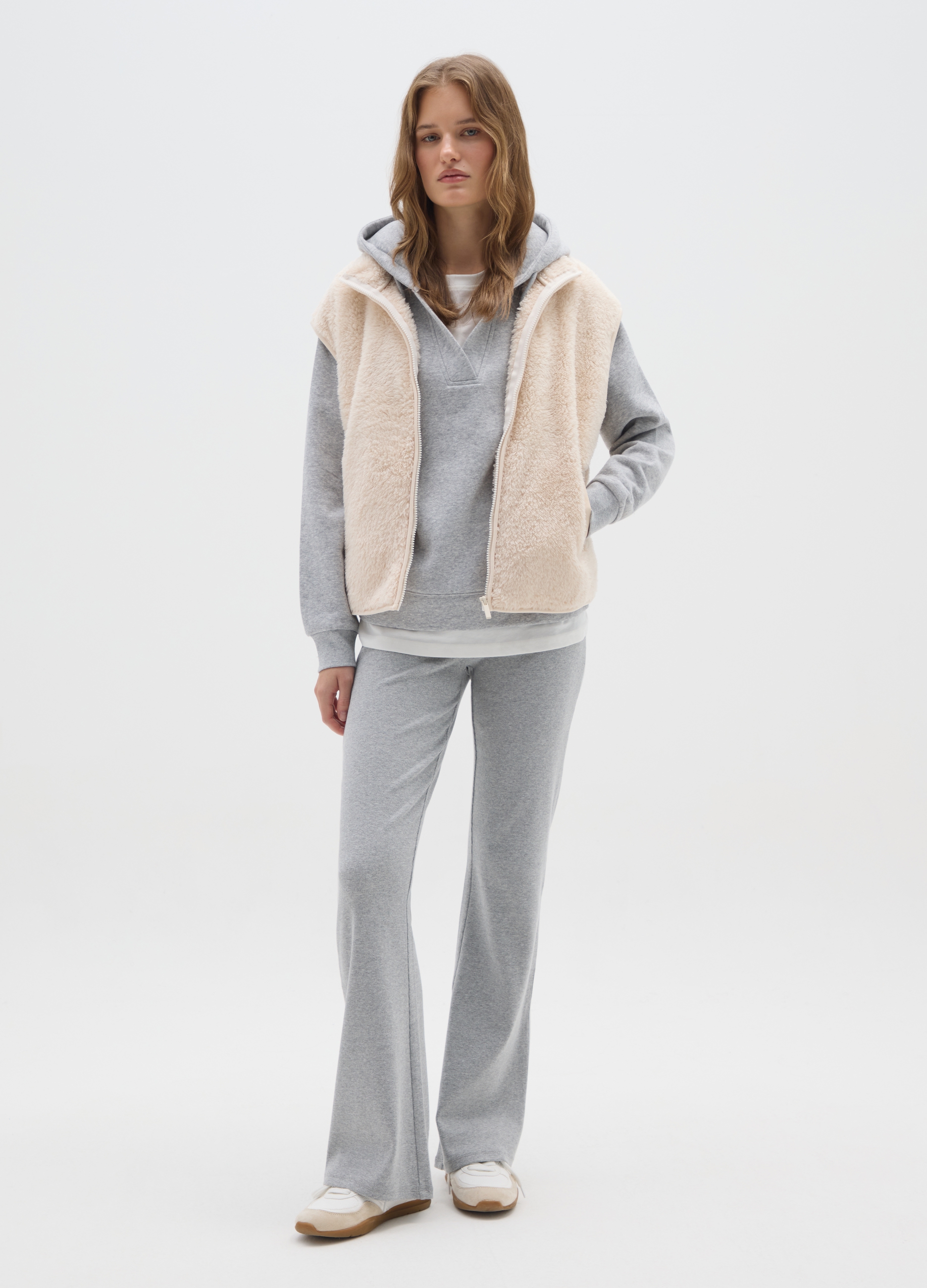 OVS, Leggings Flare Grigi Elasticizzati, Donna, Grigio, Taglia: S