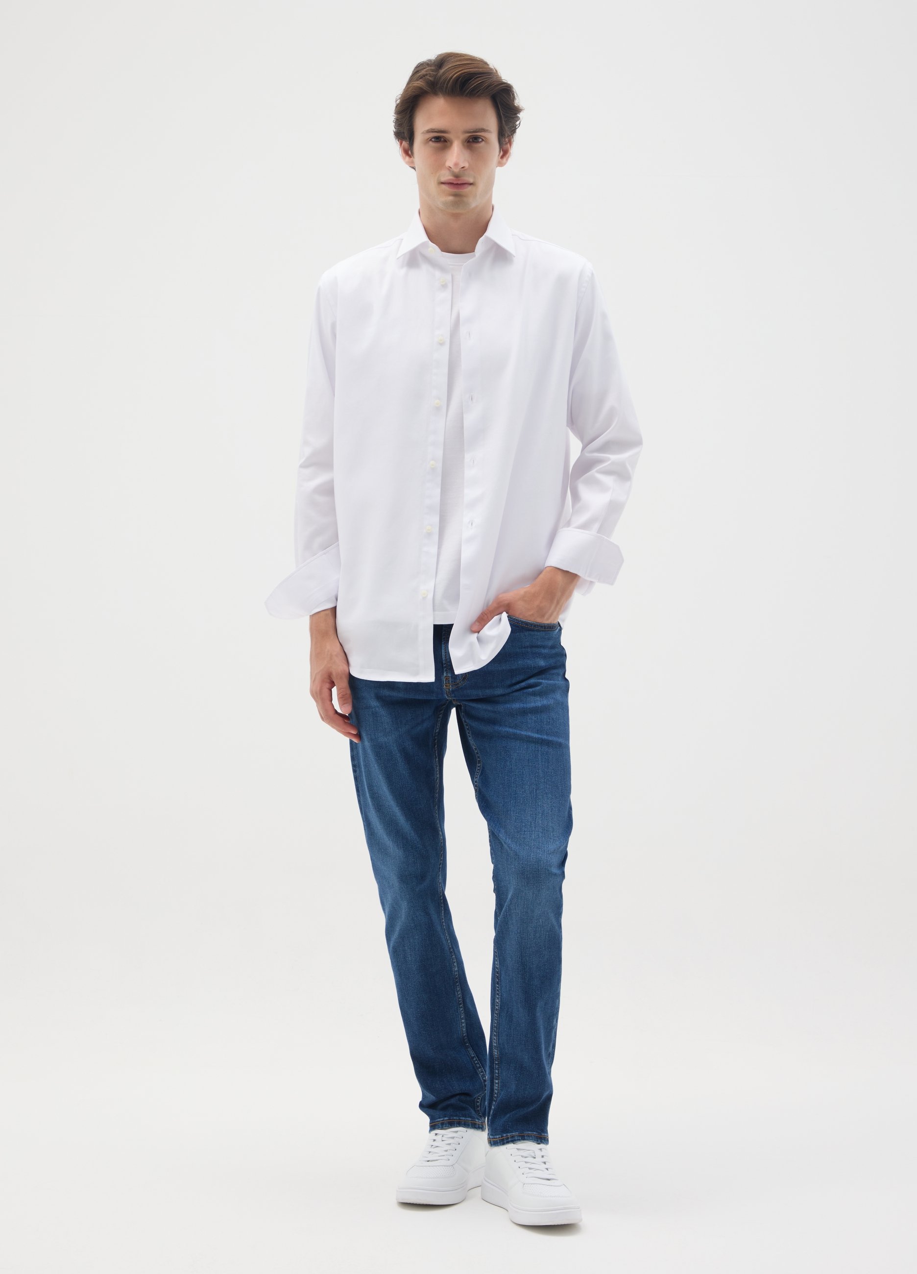 OVS, Skinny Fit Jeans In Blauem Denim, Mann, Blau, Größe: 44