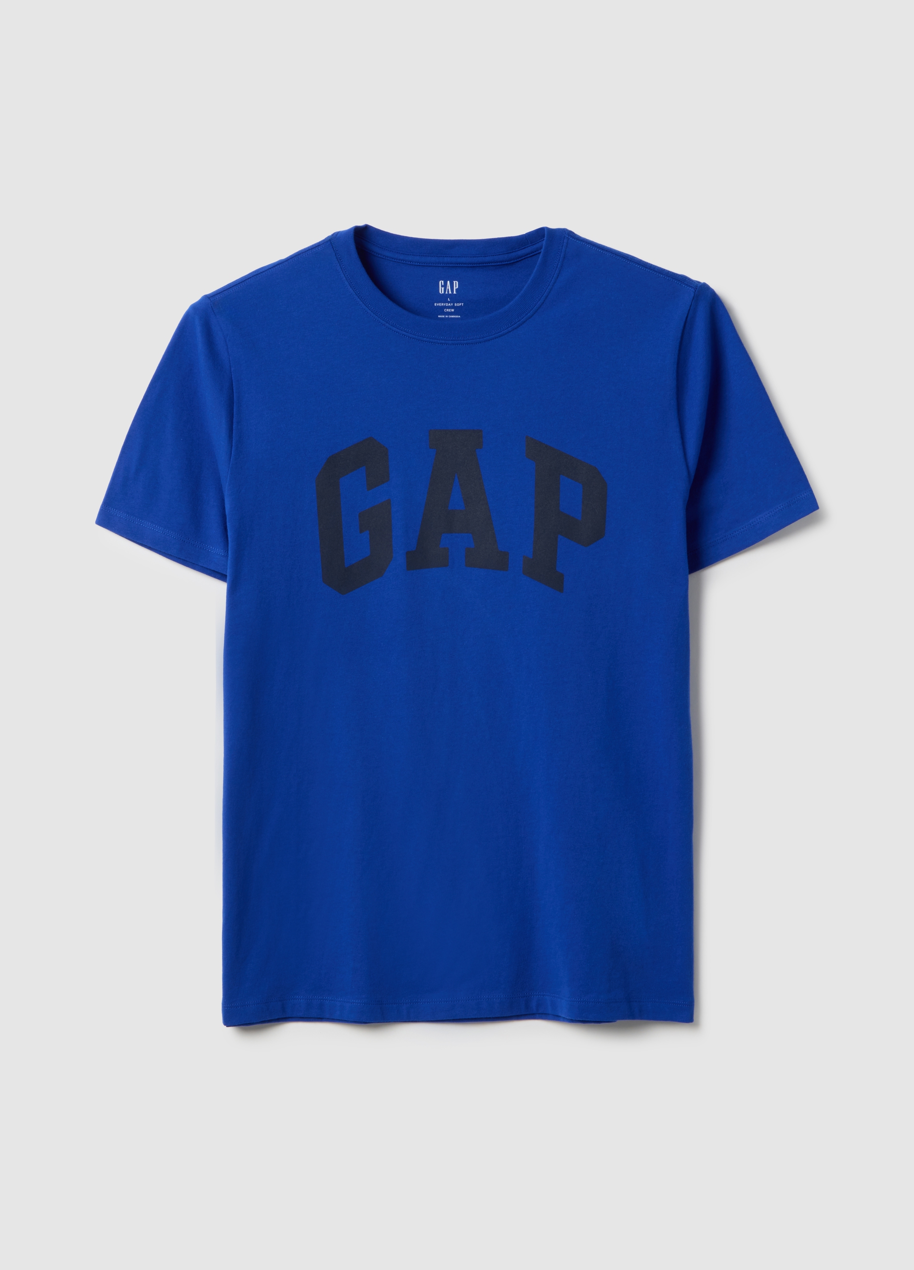GAP, T-shirt In Puro Cotone Con Logo, Uomo, Blu, Taglia: S