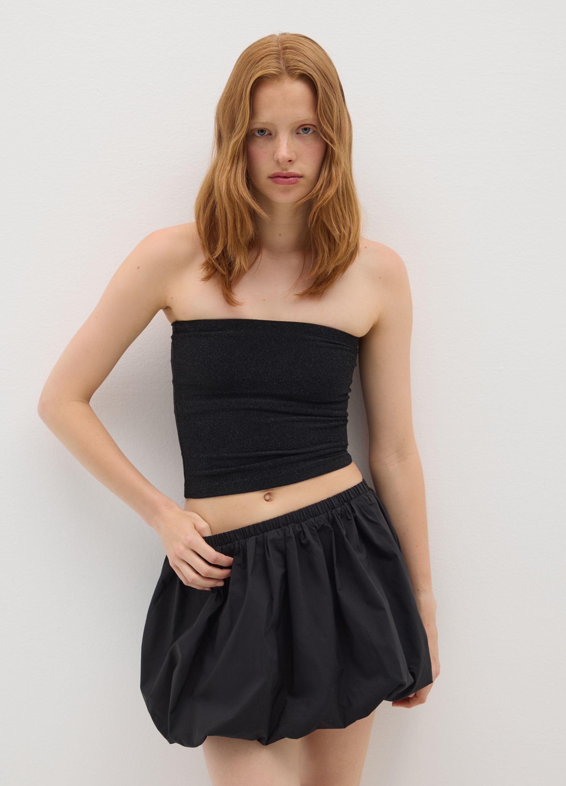 Cuello Calentador Negro Ajustado, Mujer, Gunmetal, Talla: 34