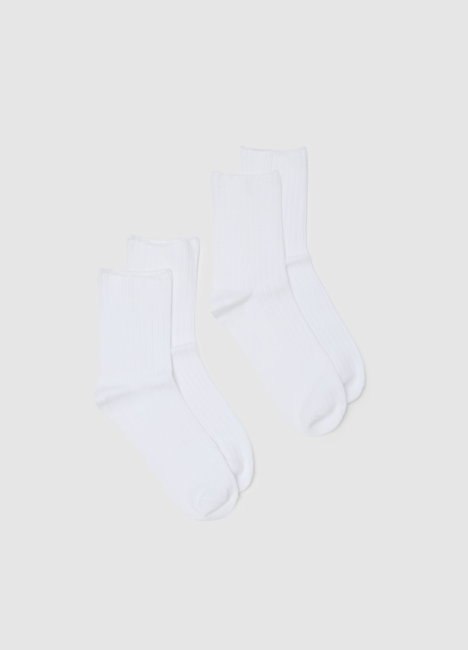 Bipack Calzini Bianchi Elasticizzati, Mujer, Blanco óptico, Talla: 36-38