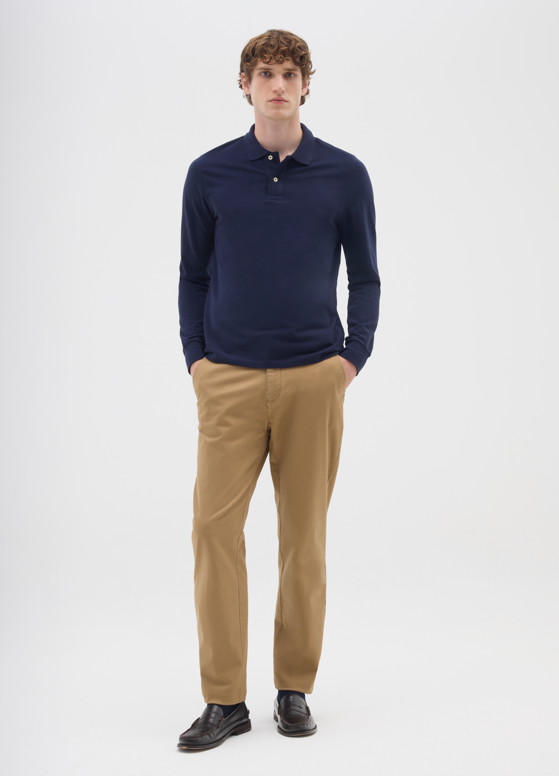 OVS , Pantaloni In Cotone Elasticizzato Beige Regular Fit, Uomo, Beige, Taglia: 54