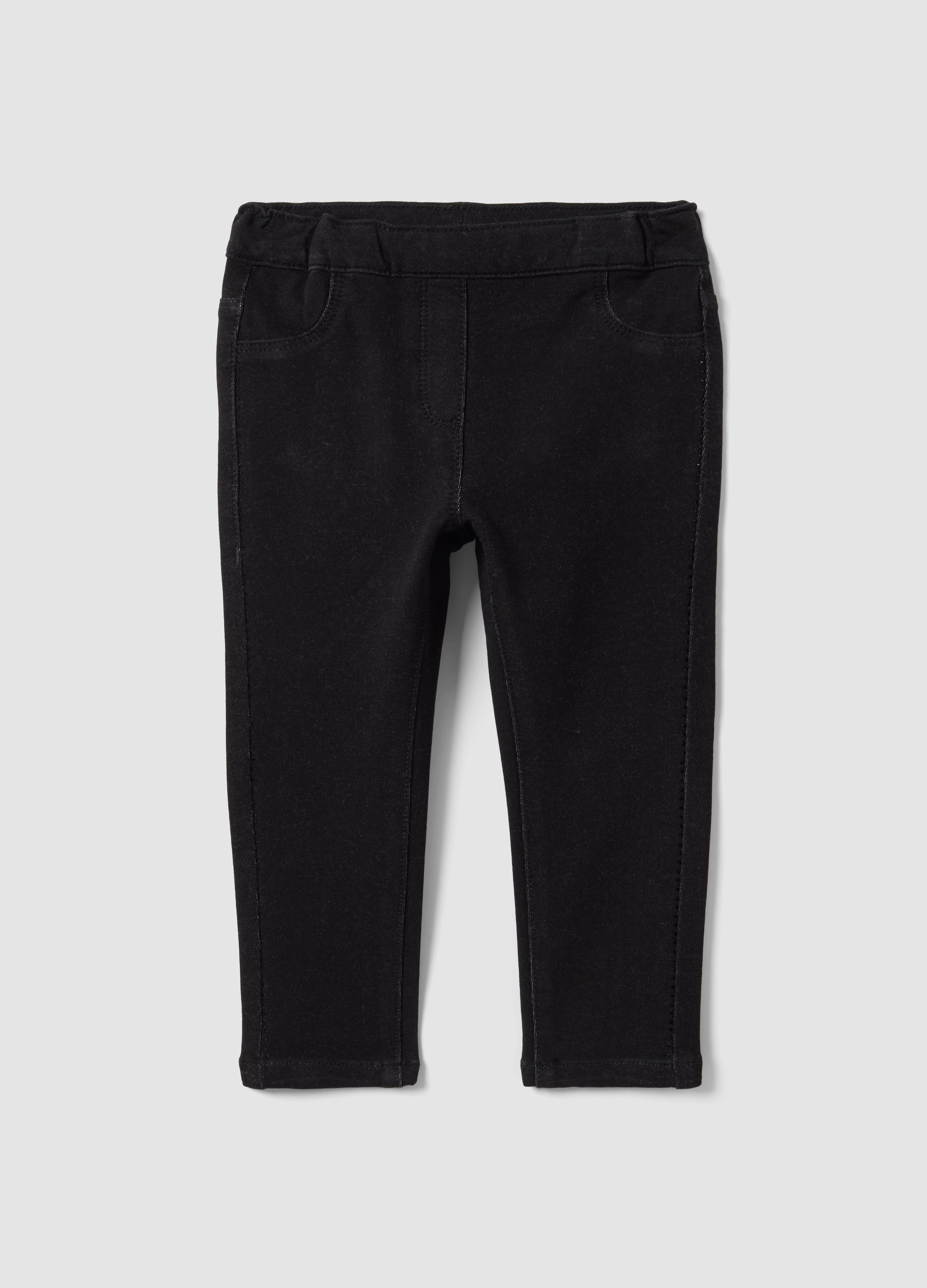 FAGOTTINO, Jeggings Neri In Cotone Elasticizzato Skinny Fit Per Bimba, Bambina, Nero, Taglia: 12-18