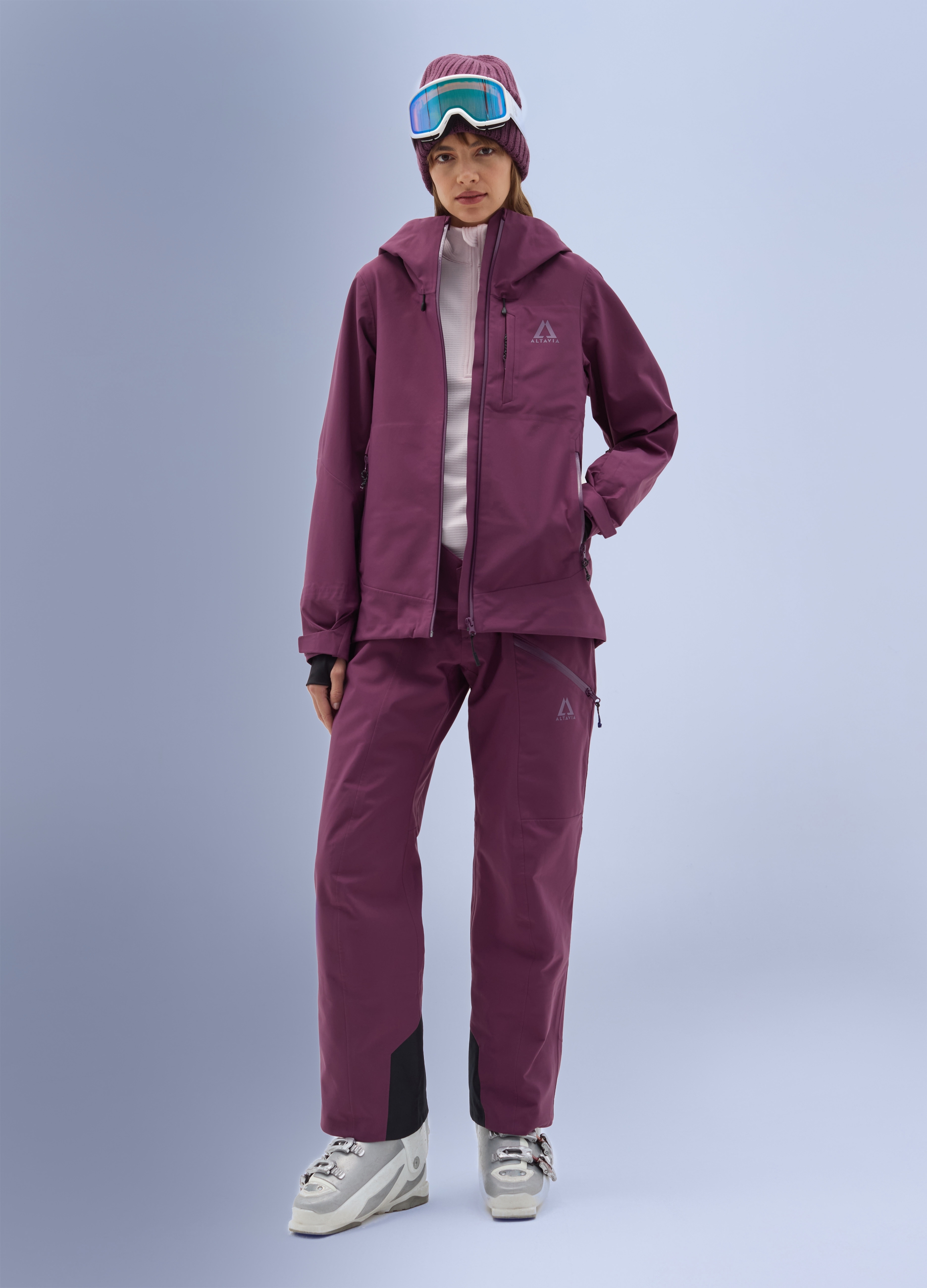 ALTAVIA, Giacca Guscio Altavia With Deborah Compagnoni, Donna, Viola, Taglia: XL