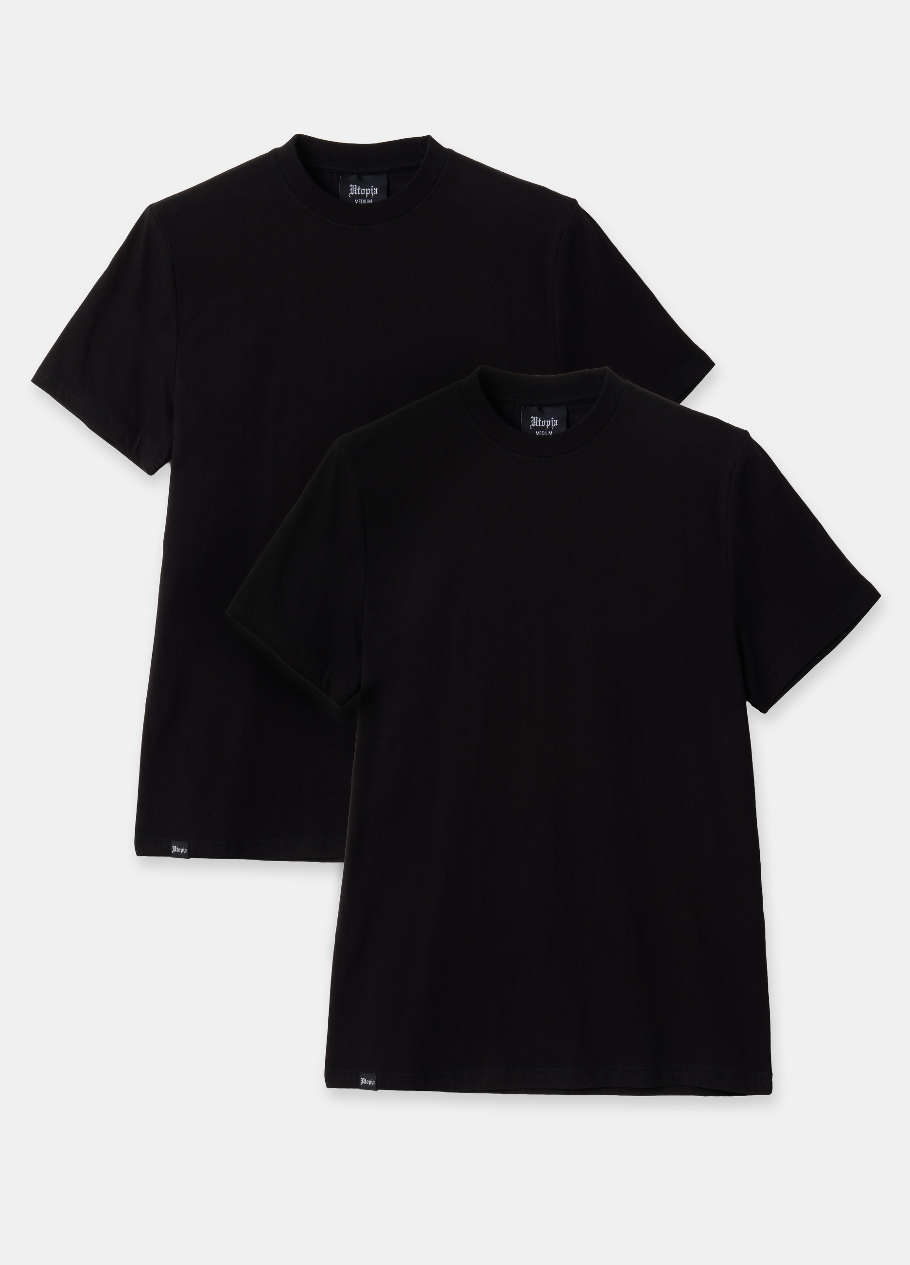 UTOPJA, Bipack Everyday T-shirt Black, Uomo, Nero, Taglia: XS