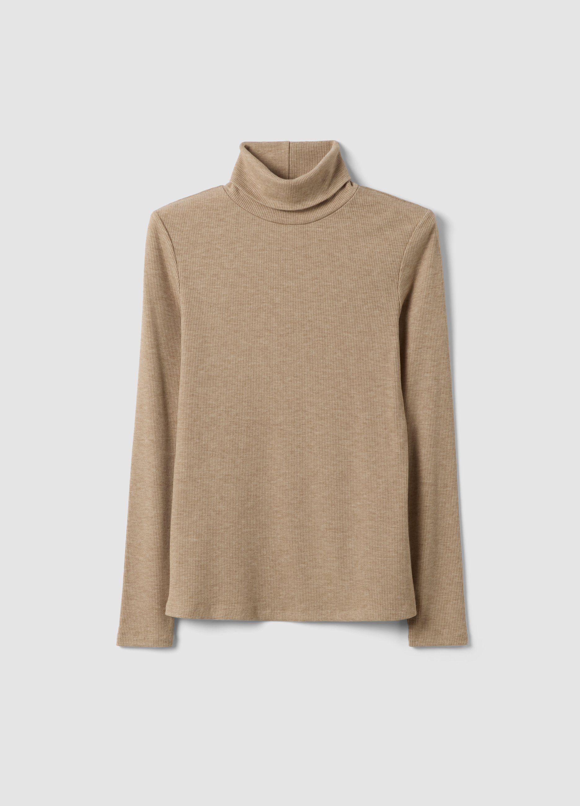Piombo Contemporary, Maglia Beige In Viscosa Elasticizzata A Girocollo Regular Fit, Donna, Beige, Taglia: S