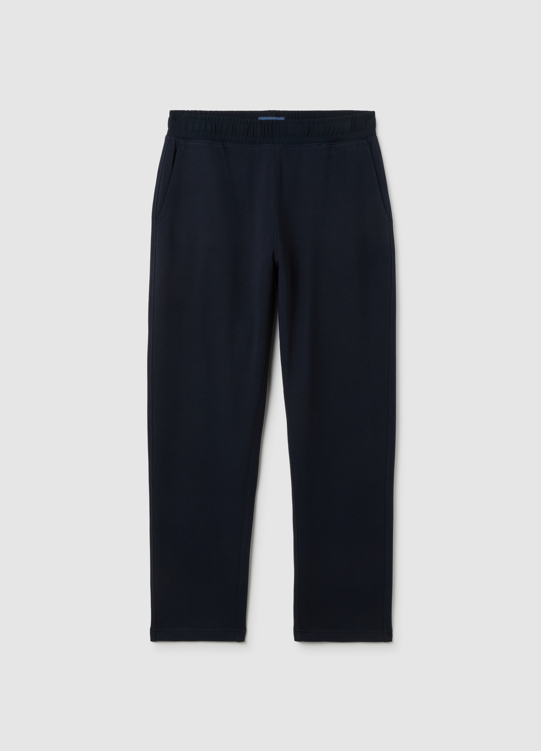 Pantaloni In Puro Cotone Nero Vestibilità Over, Hombre, Gunmetal, Talla: M