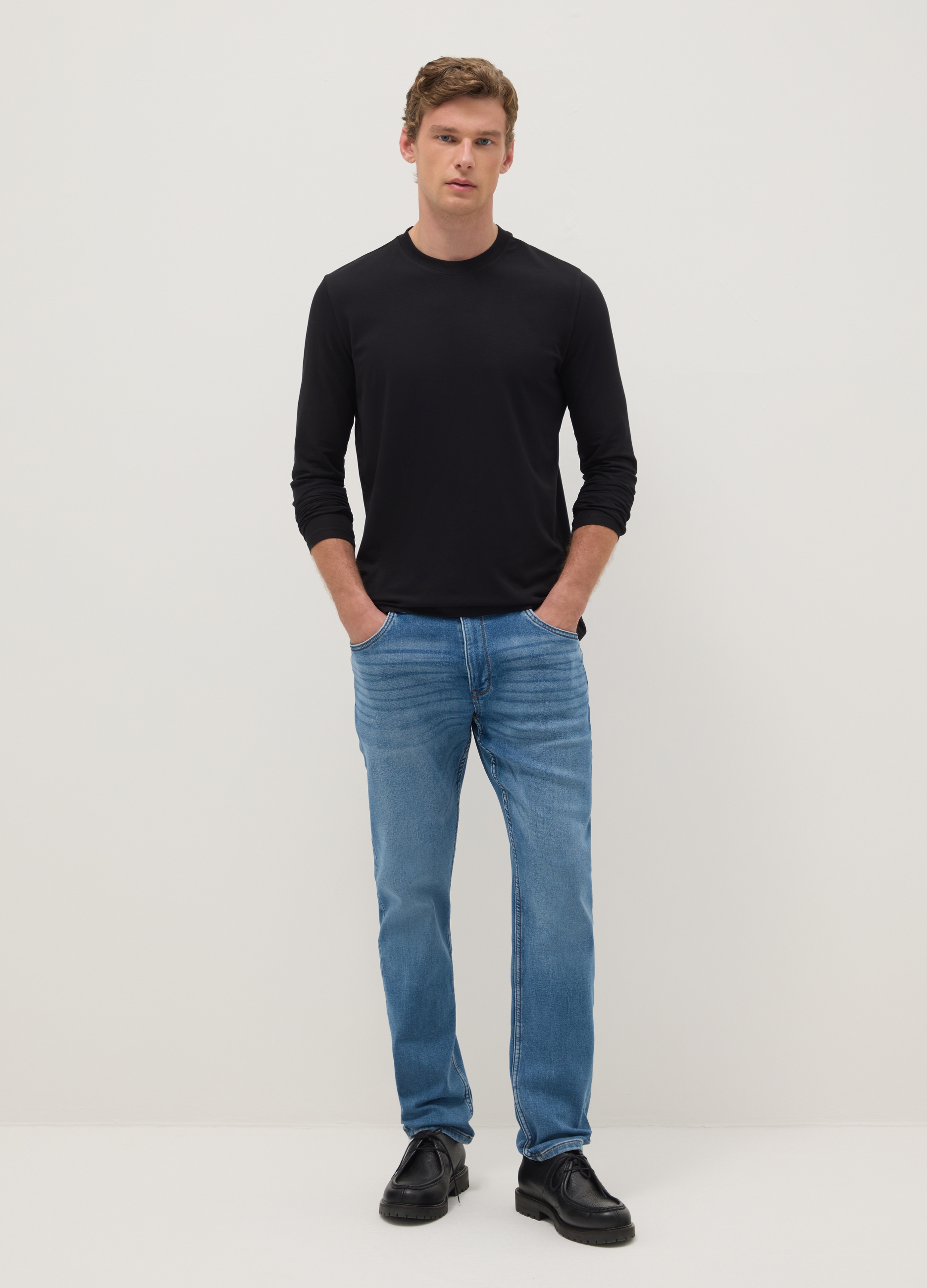 Vaqueros Slim Fit Azul Denim, Hombre, Azul suave, Talla: 50