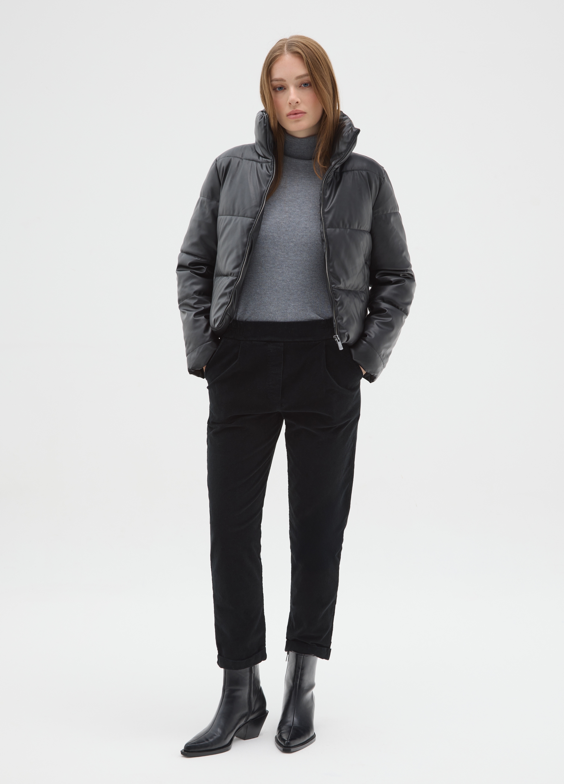 HYBRID, Giacca Imbottita Nera Regular Fit, Donna, Nero, Taglia: XL