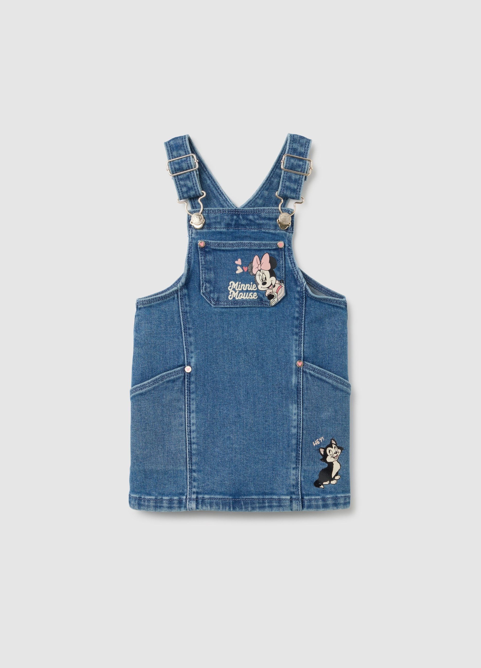 OVS, Vestito Da Bambina In Denim Elasticizzato, Mädchen, Blau, Größe: 9-12