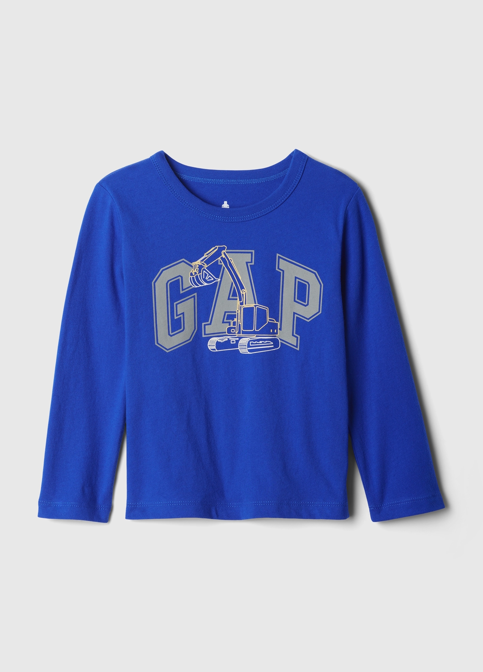 GAP KIDS, T-shirt A Maniche Lunghe In Cotone Con Stampa, Unisex, Blu, Taglia: 12-18M/74-79