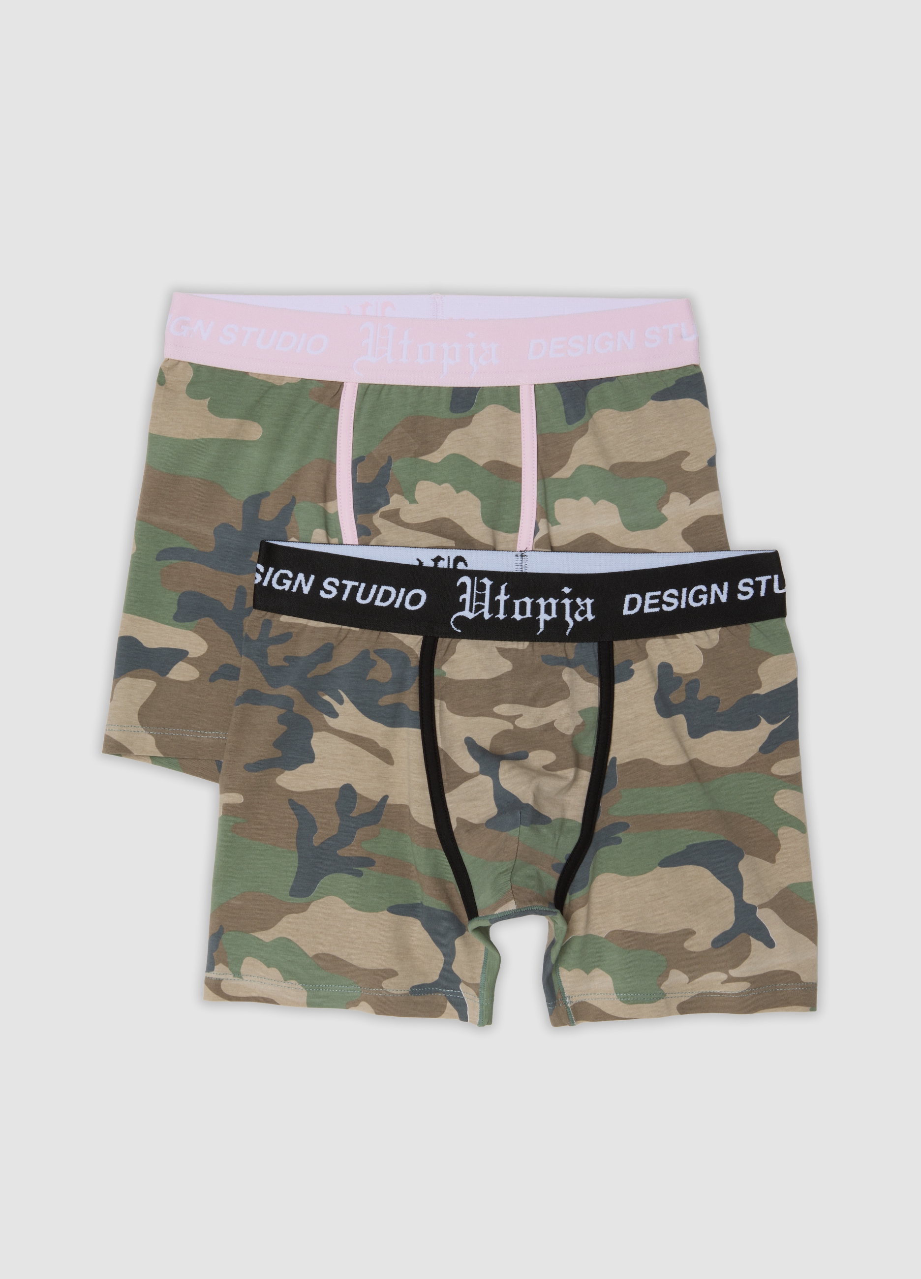 UTOPJA, Bipack Boxer Midi Camo, Uomo, Multicolor, Taglia: S
