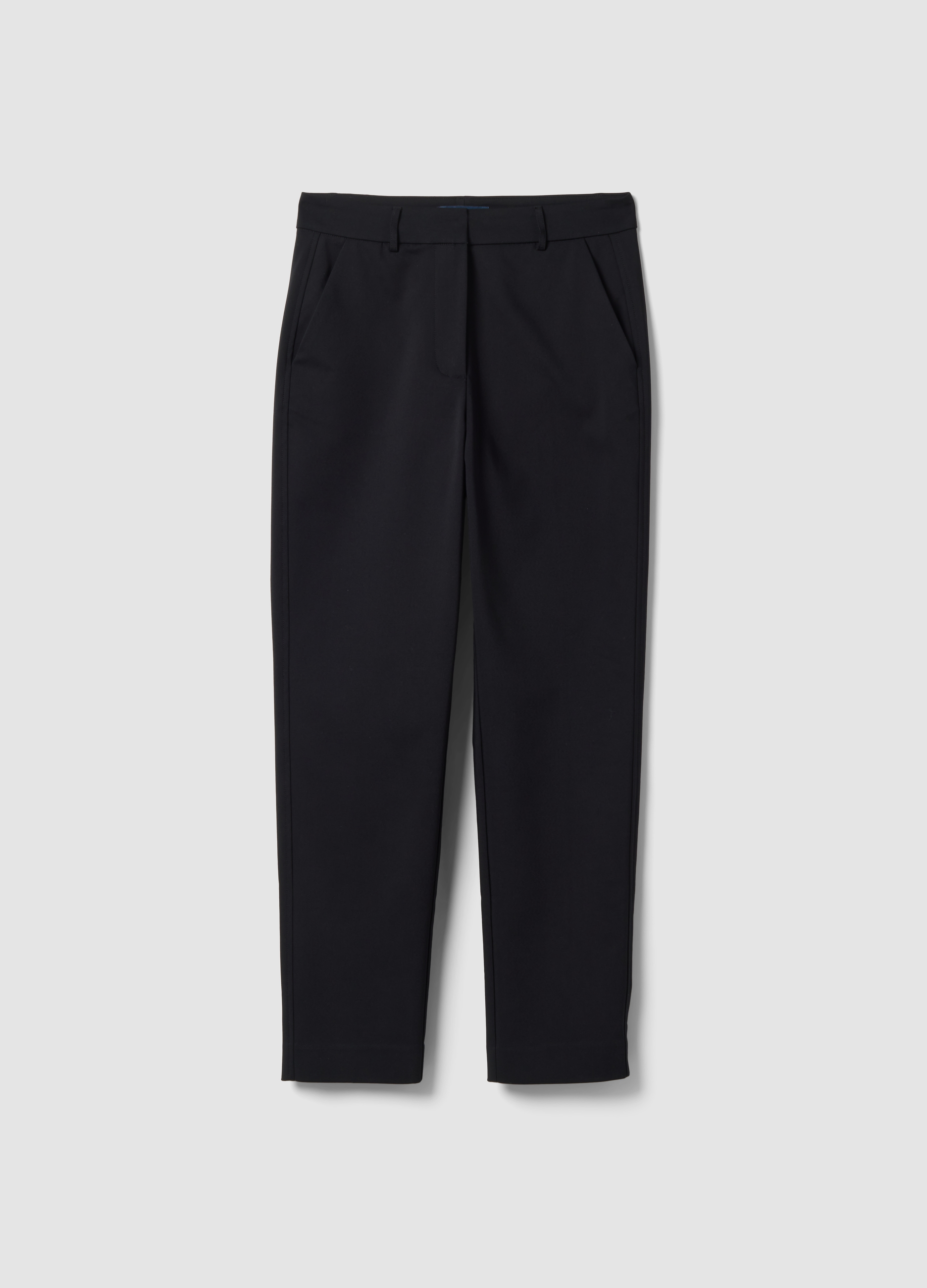 OVS, Pantaloni Neri Slim In Cotone Elasticizzato, Donna, Nero, Taglia: 42