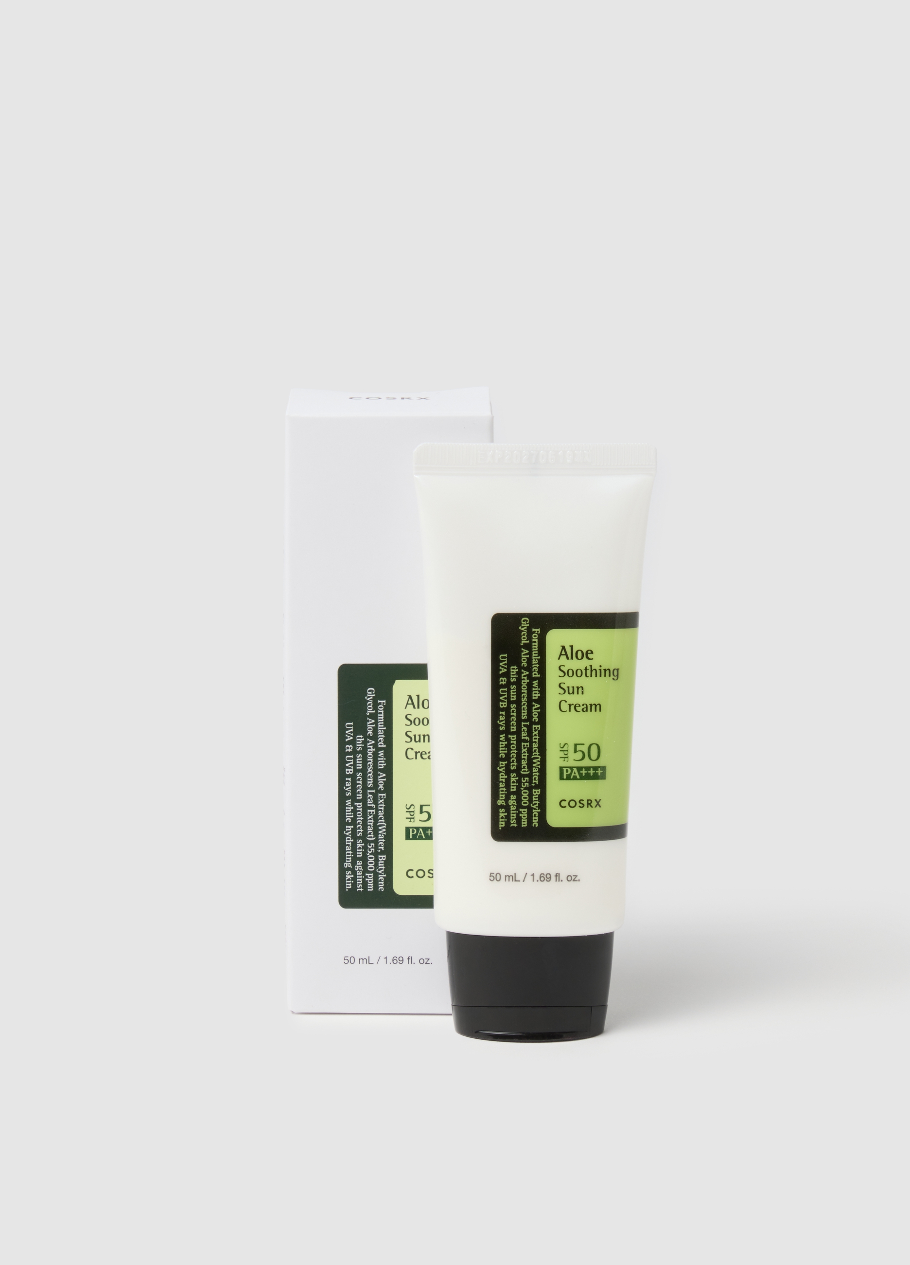 COSRX, Aloe Soothing Sun Cream Spf50+ Pa+++ (eu) - Skincare Coreana, Unisex, Nero, Taglia: FASUL
