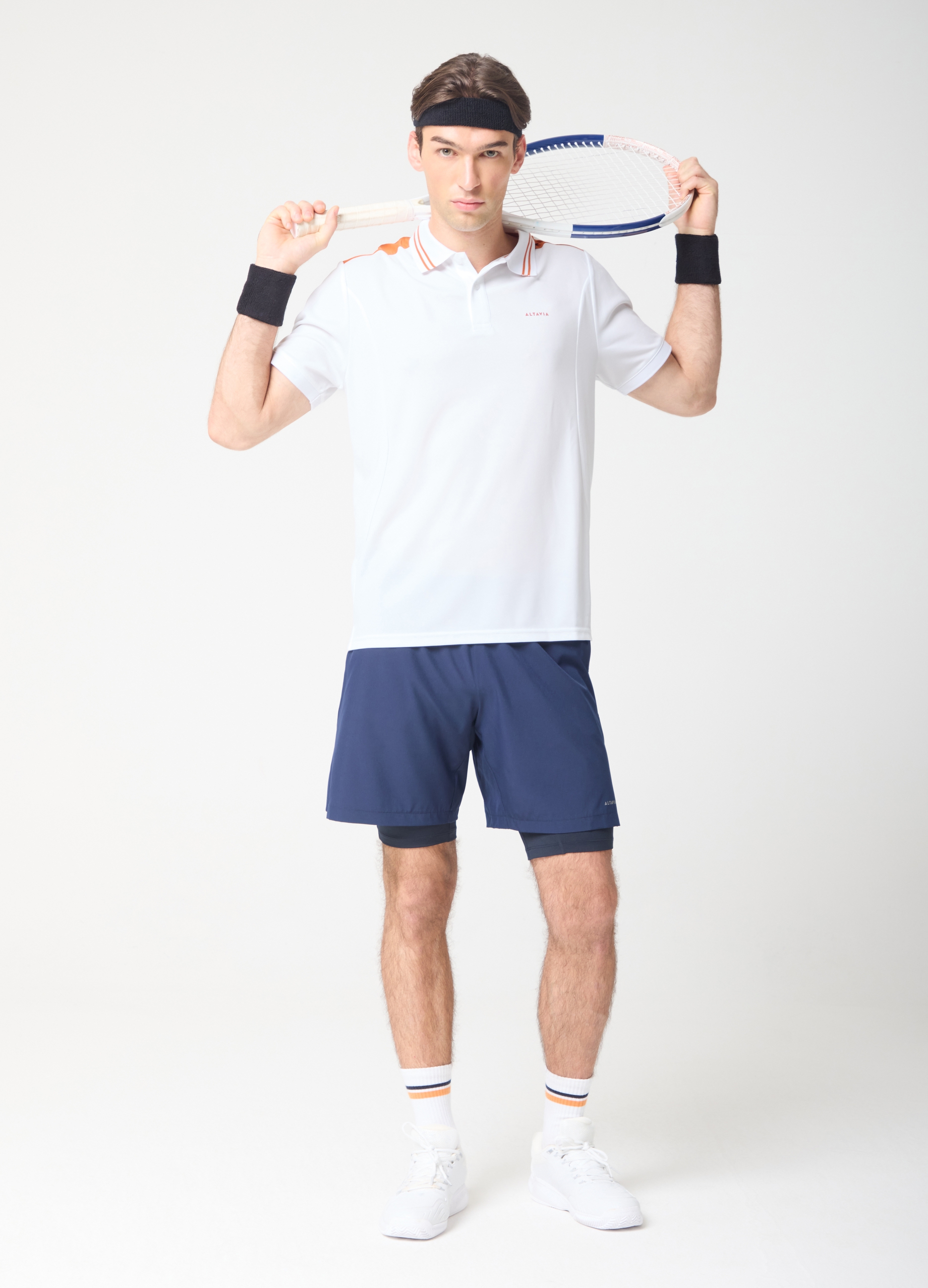 Shorts Deportivos Con Calzoncillos Técnicos Ajustados Altavia Court, Hombre, Azul marino, Talla: L