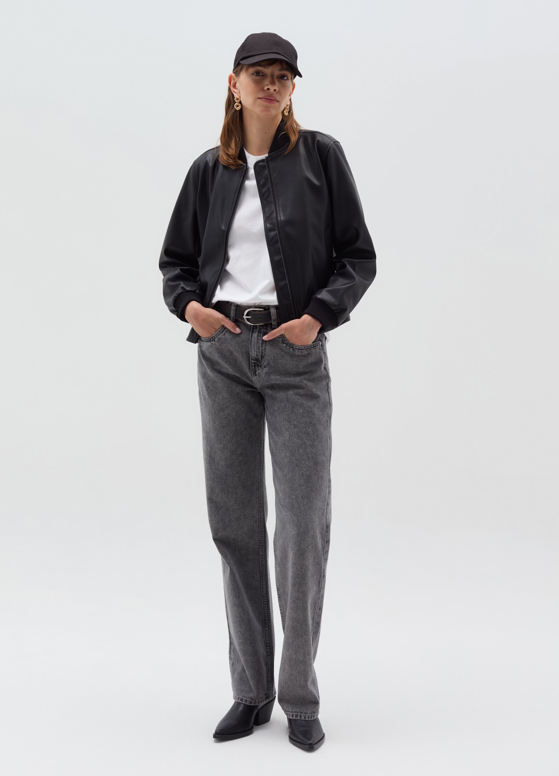 OVS, Bomber Effetto Lucido Con Zip, Donna, Rosso, Taglia: S