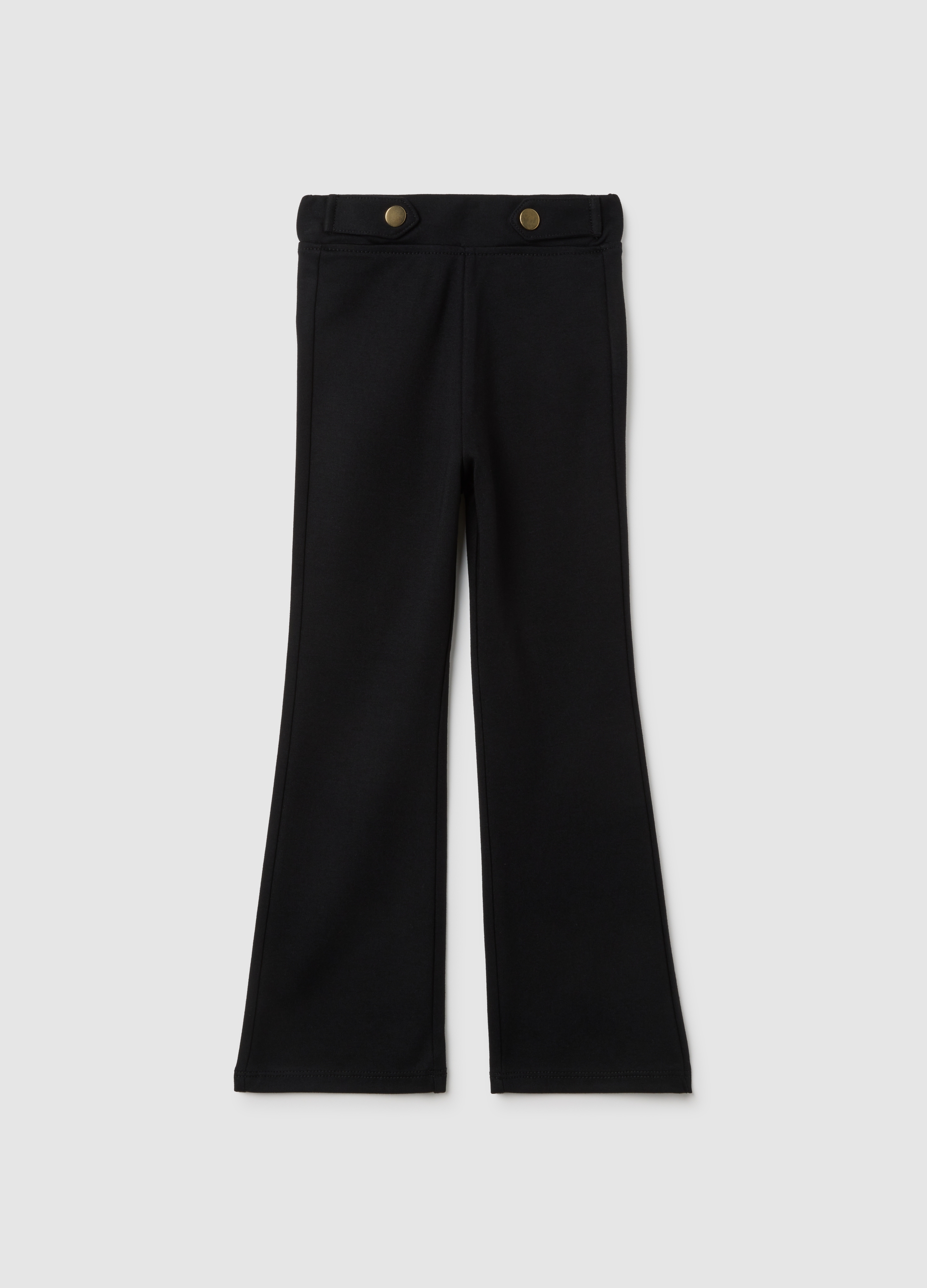 Leggings Flare Da Bambina Neri, Niña, Gunmetal, Talla: 5-6