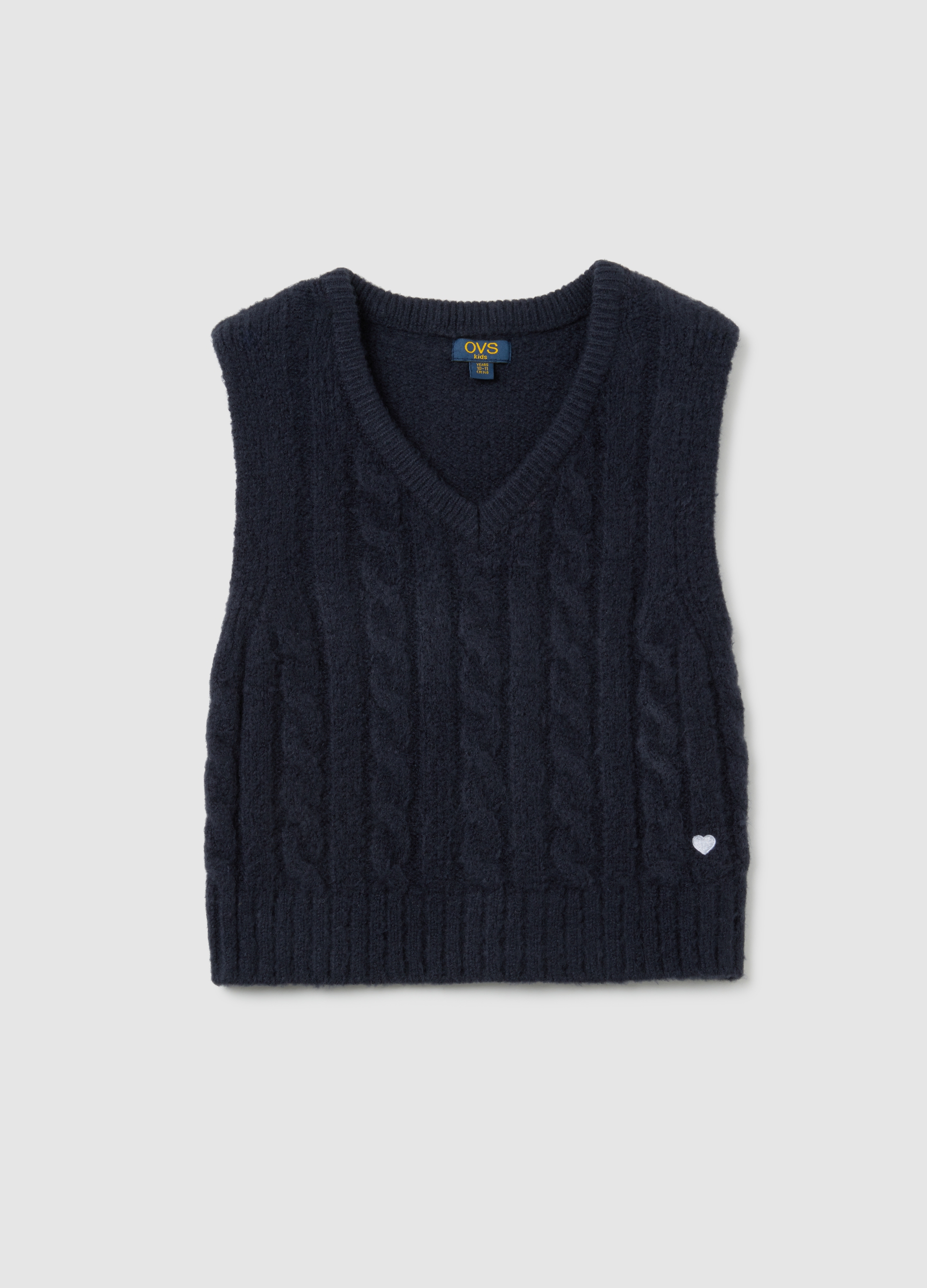 OVS, Gilet Da Ragazze In Misto Blu Regular Fit, Mädchen, Dunkelblau, Größe: 10-11