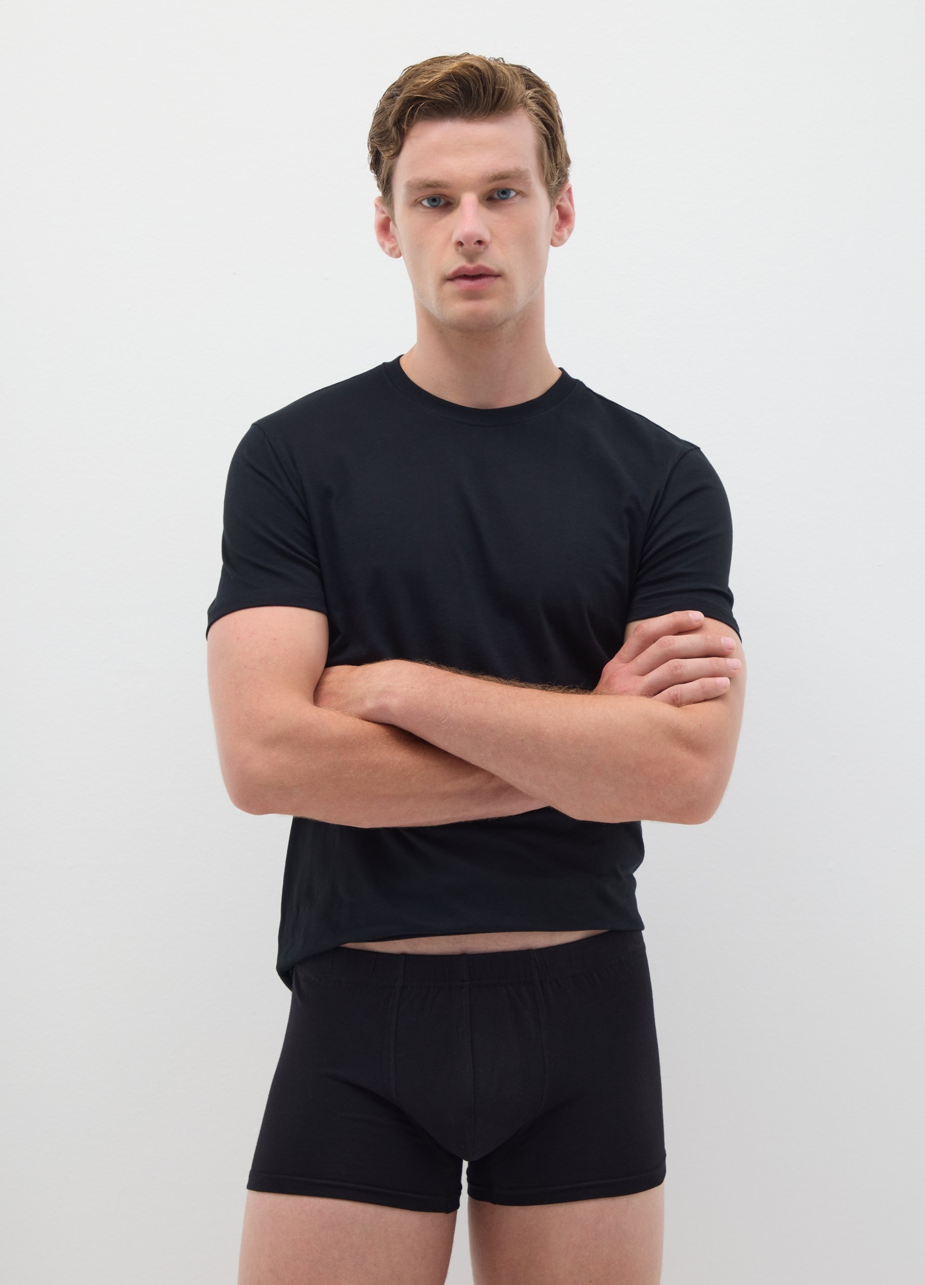 Bóxers Negros De Ajuste Regular En Algodón Elástico, Hombre, Gunmetal, Talla: XXL