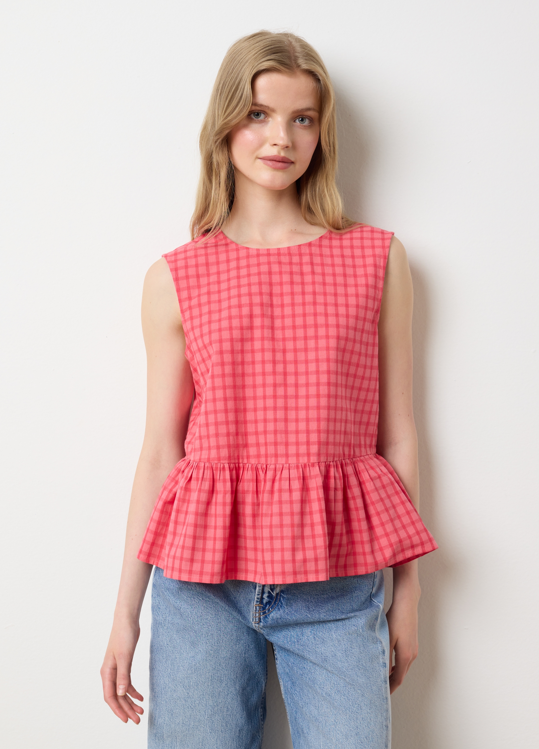 OVS, Top Da Donna In Misto Cotone Rosa Regular Fit, Rosa, Taglia: XS