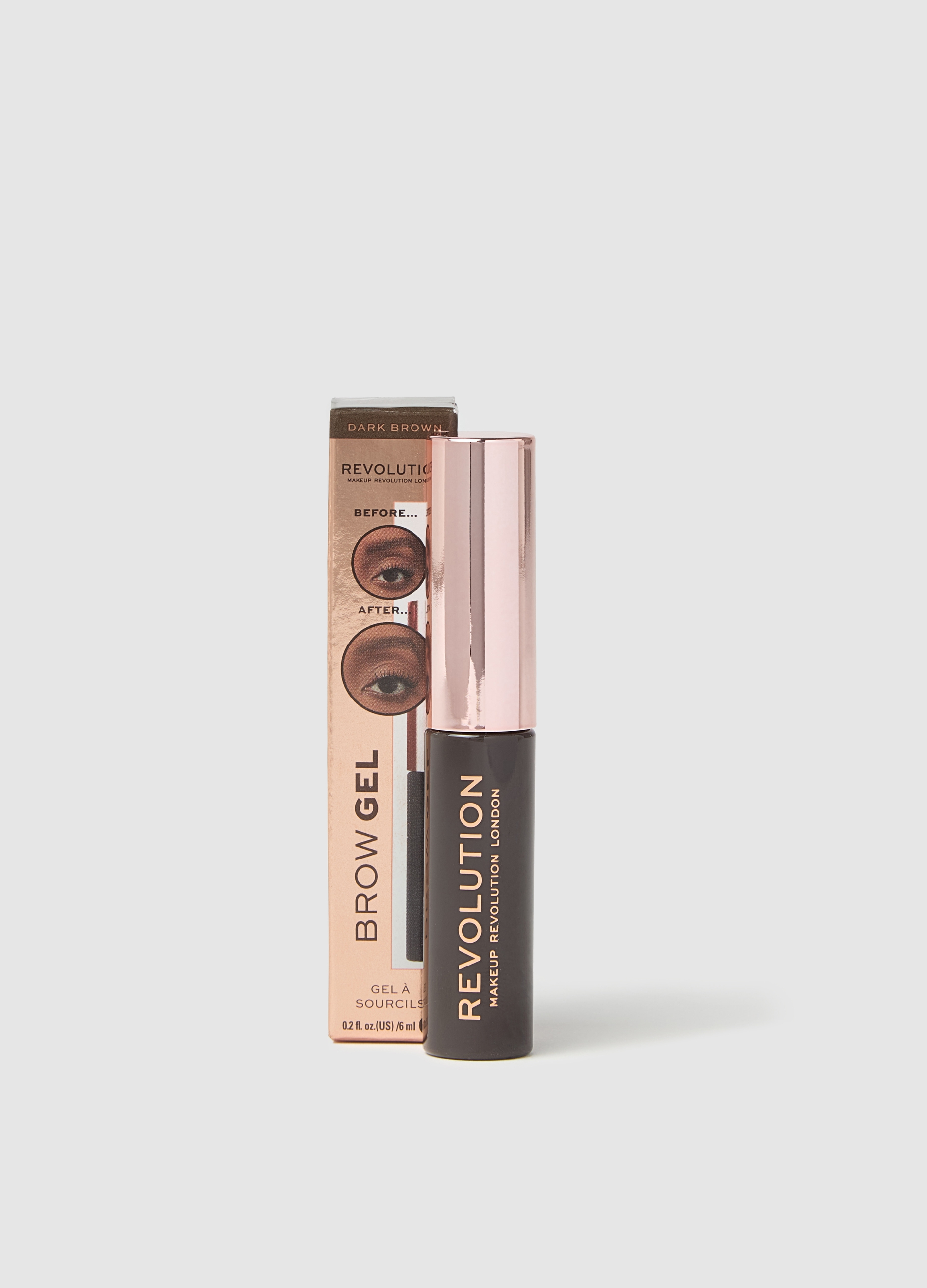 REVOLUTION, Brow Gel Dark Brown Gel Sopracciglia, Donna, Marrone, Taglia: FASUL