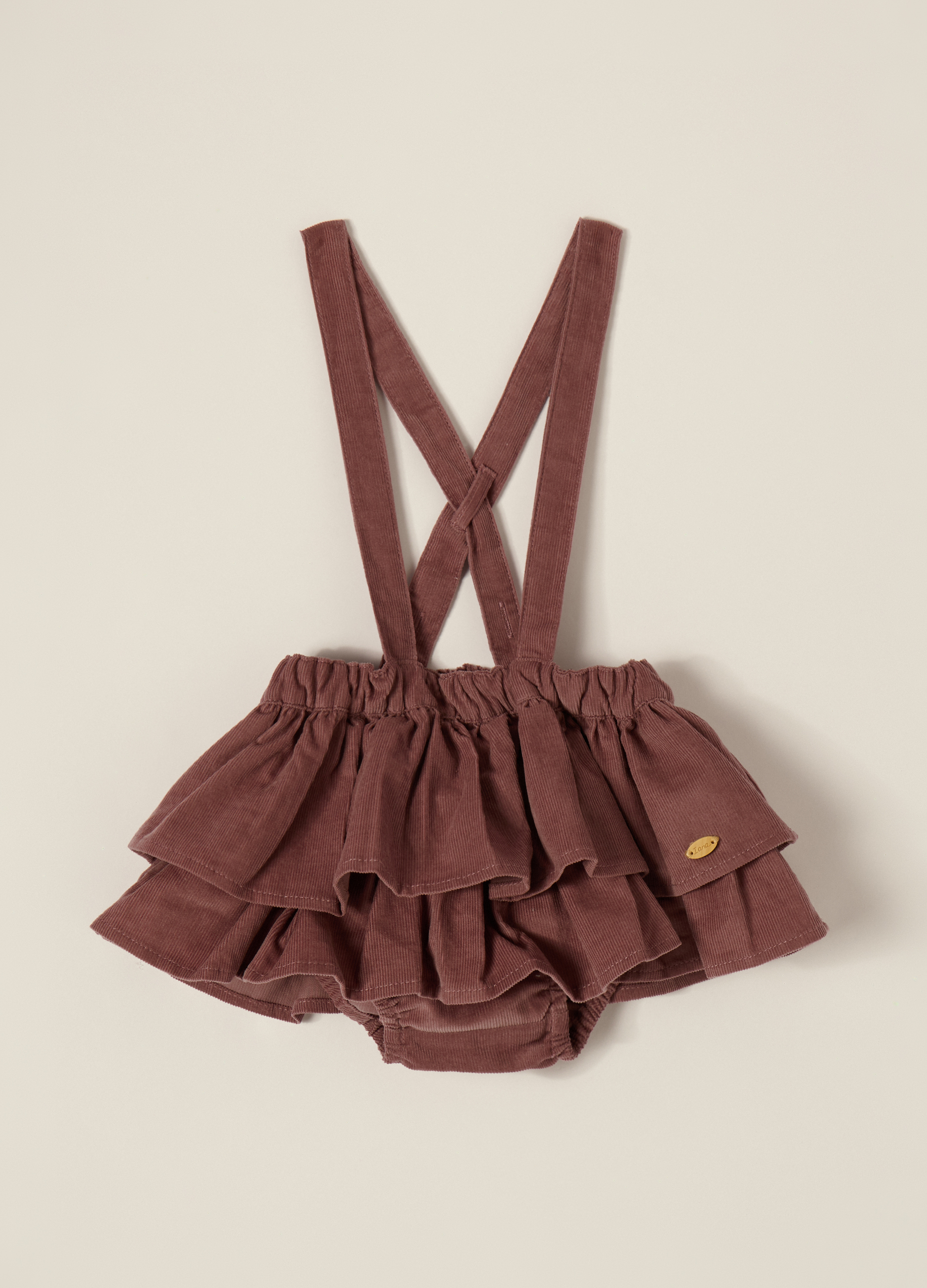 IANA, Gonna A Balze In Velluto A Coste Iana Neonata, Marrone, Taglia: 3