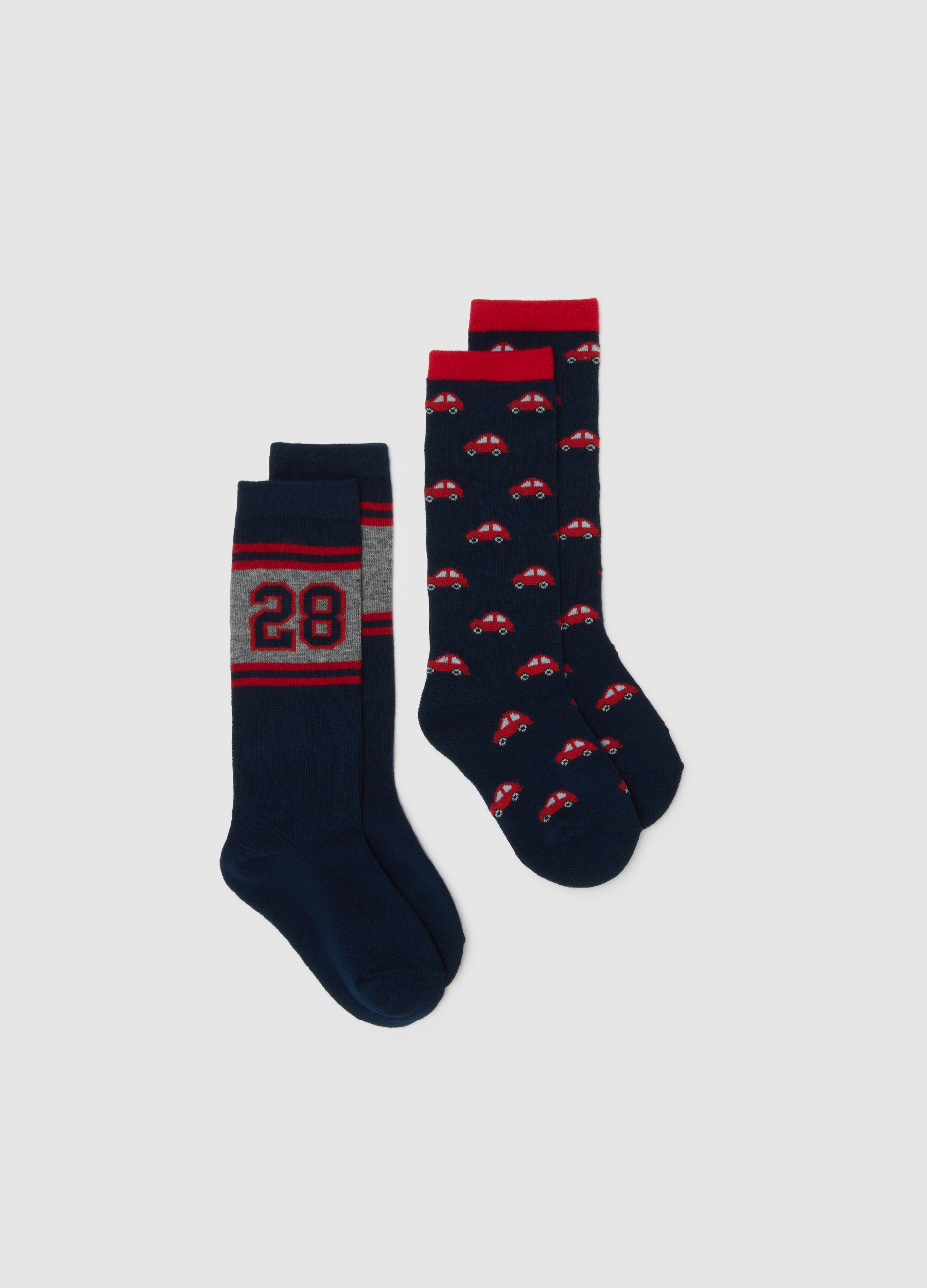 OVS KIDS, Bipack Calze Lunghe Da Bambino In Misto Cotone Multicolor, Multicolor, Taglia: 25/27