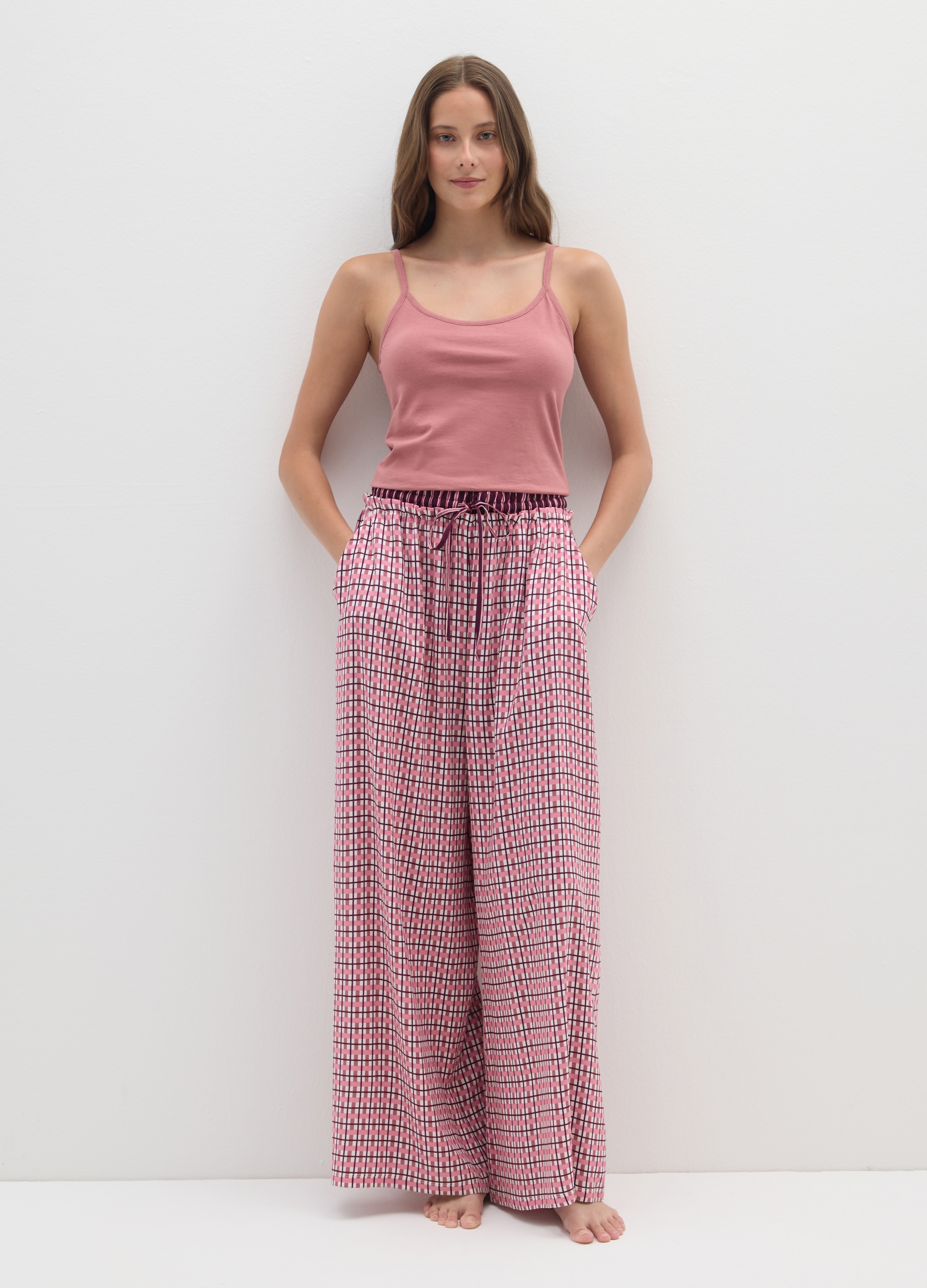 OVS, Pantaloni Da Pigiama A Righe Multicolor Con Vita Elasticizzata, Donna, Multicolor, Taglia: M