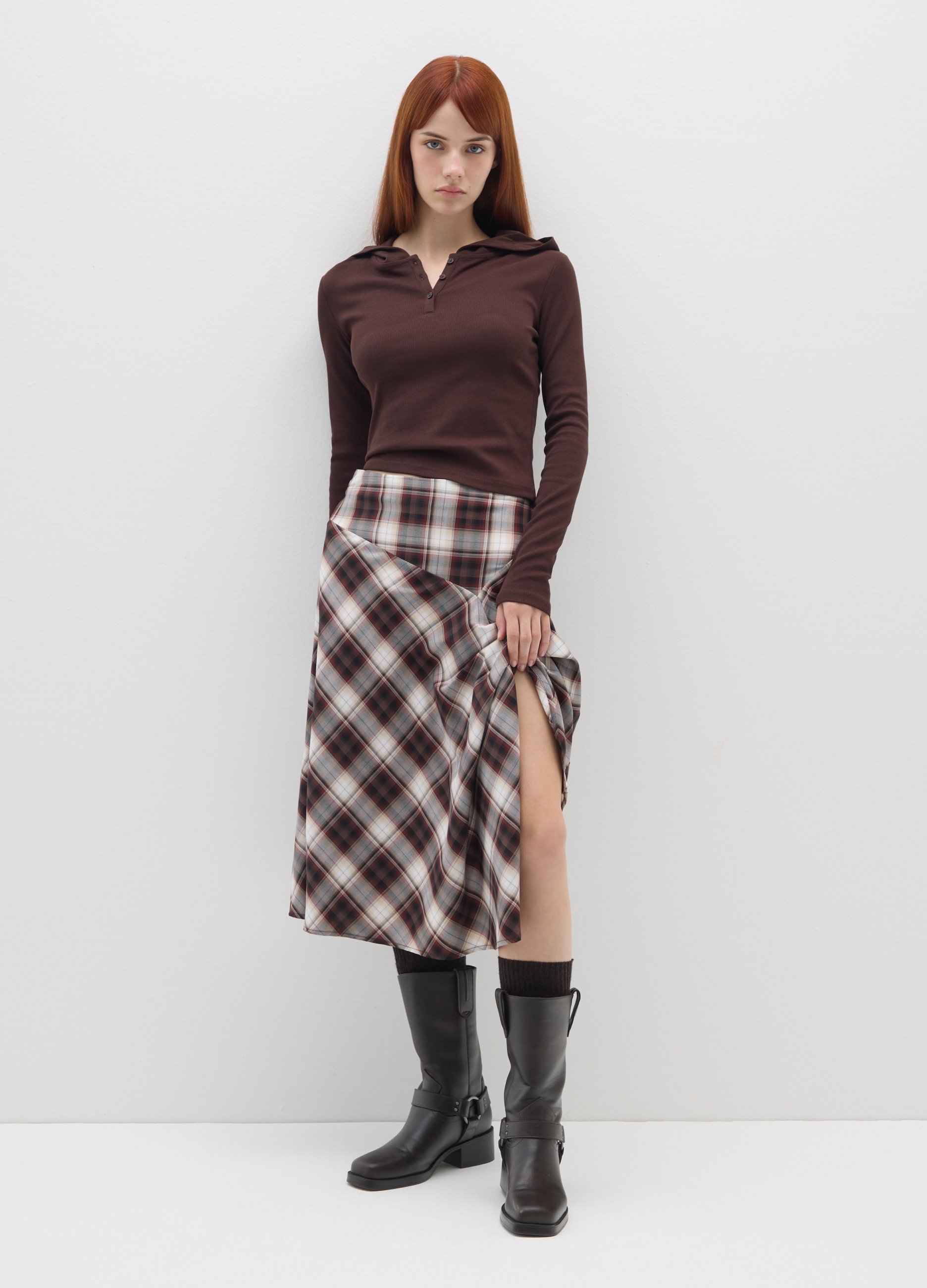 B.ANGEL, T-shirt In Cotone Marrone Con Cappuccio, Donna, Marrone, Taglia: XS