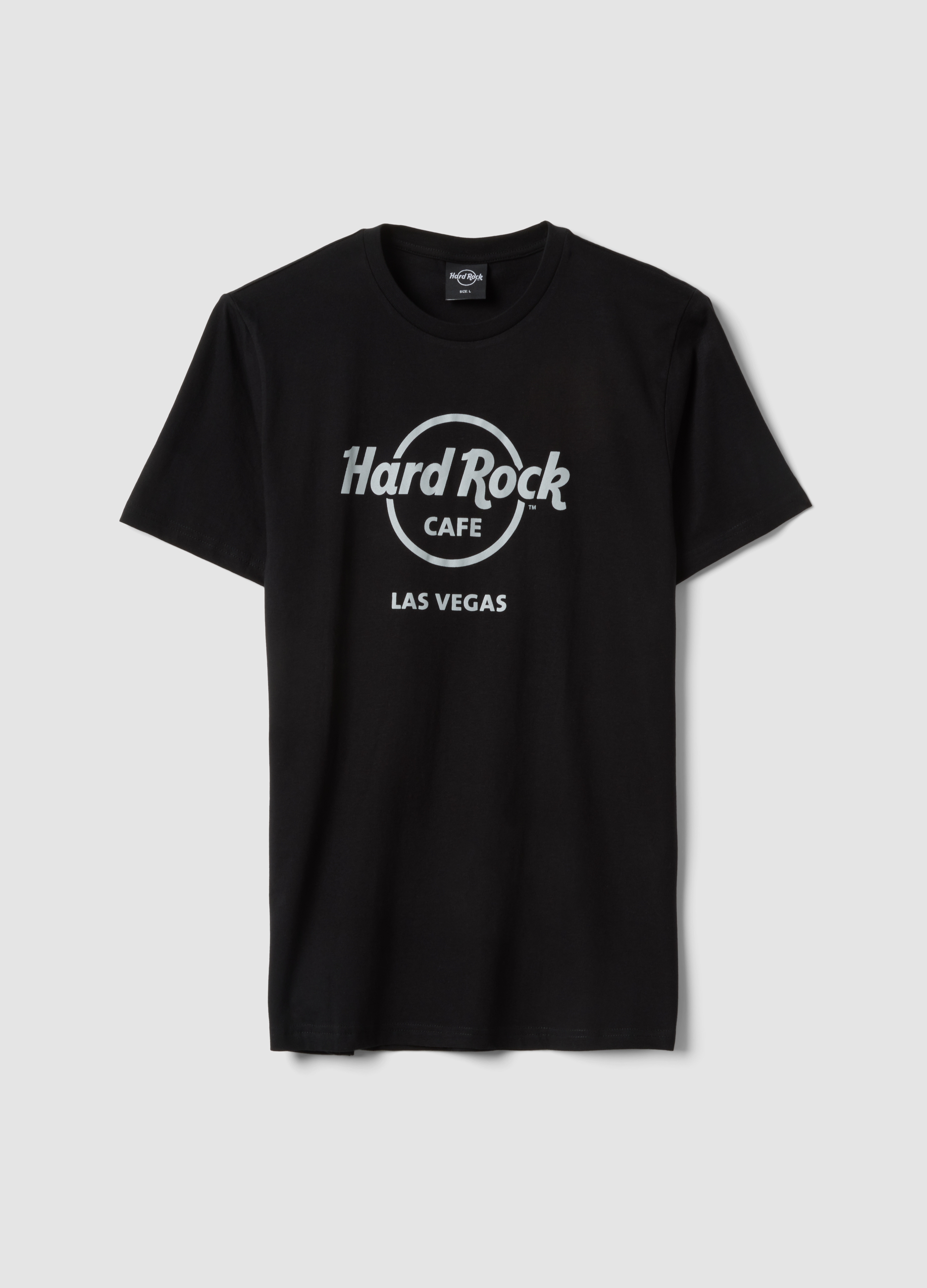 HARD ROCK CAFE, T-shirt Nera Hard Rock Cafe In Puro Cotone Regular Fit, Uomo, Nero, Taglia: L