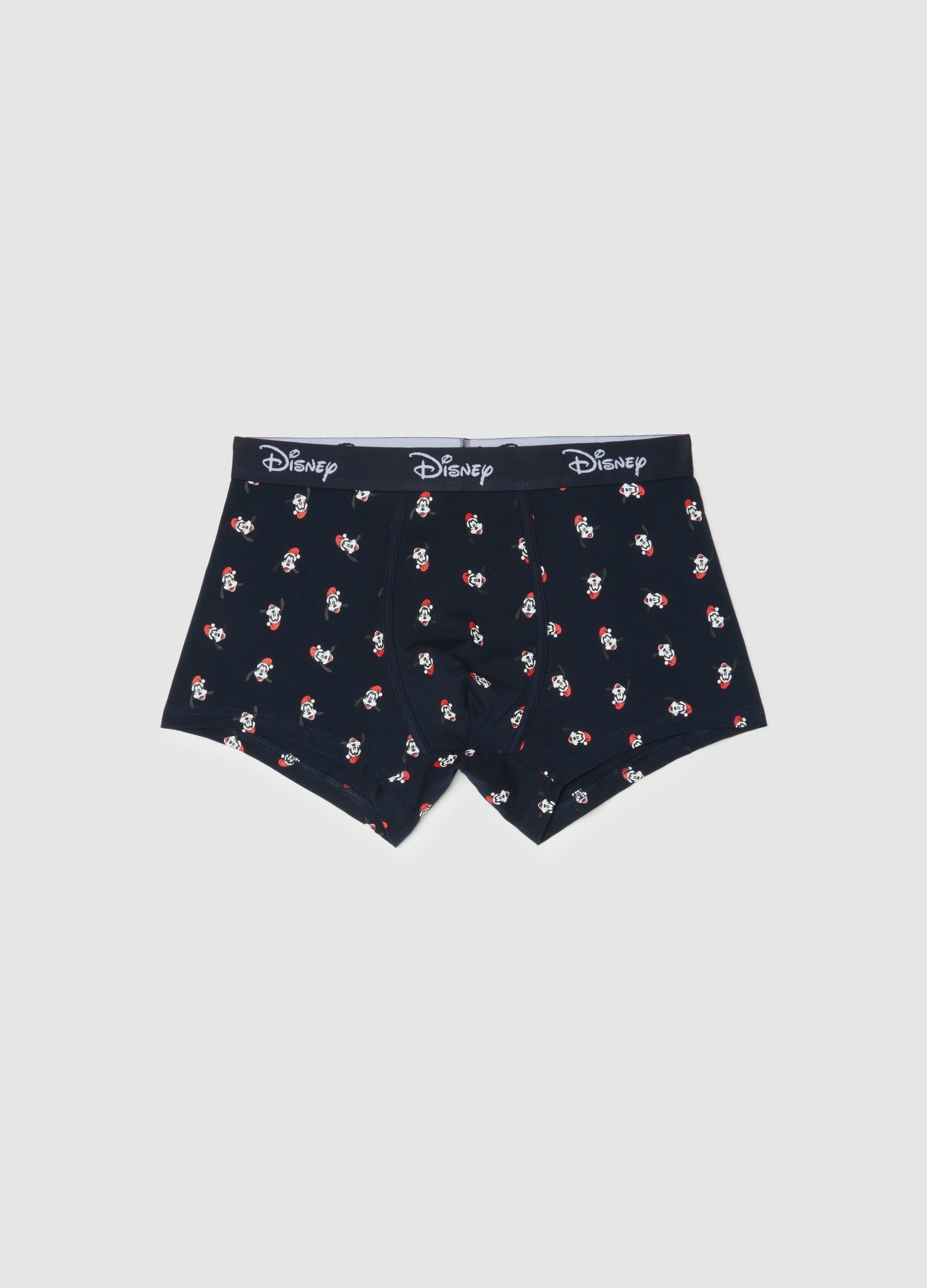 DISNEY, Boxer Azul De Algodón Elástico Ajuste Regular Con Estampado, Hombre, Blanco/azul/rojo, Talla: L