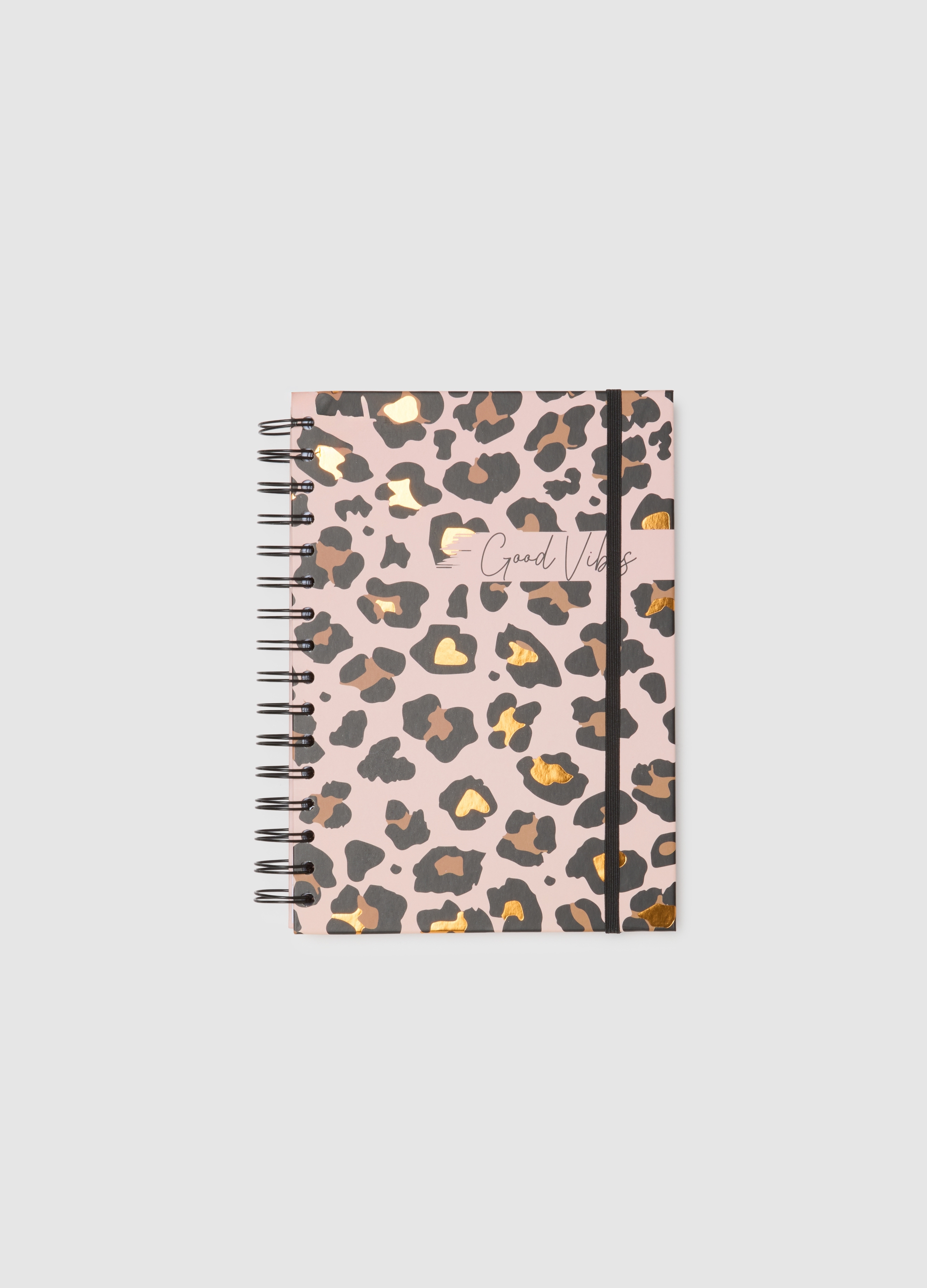 OVS, Agenda In Carta Nera Leopardata, Donna, Multicolor, Taglia: ONE SIZE