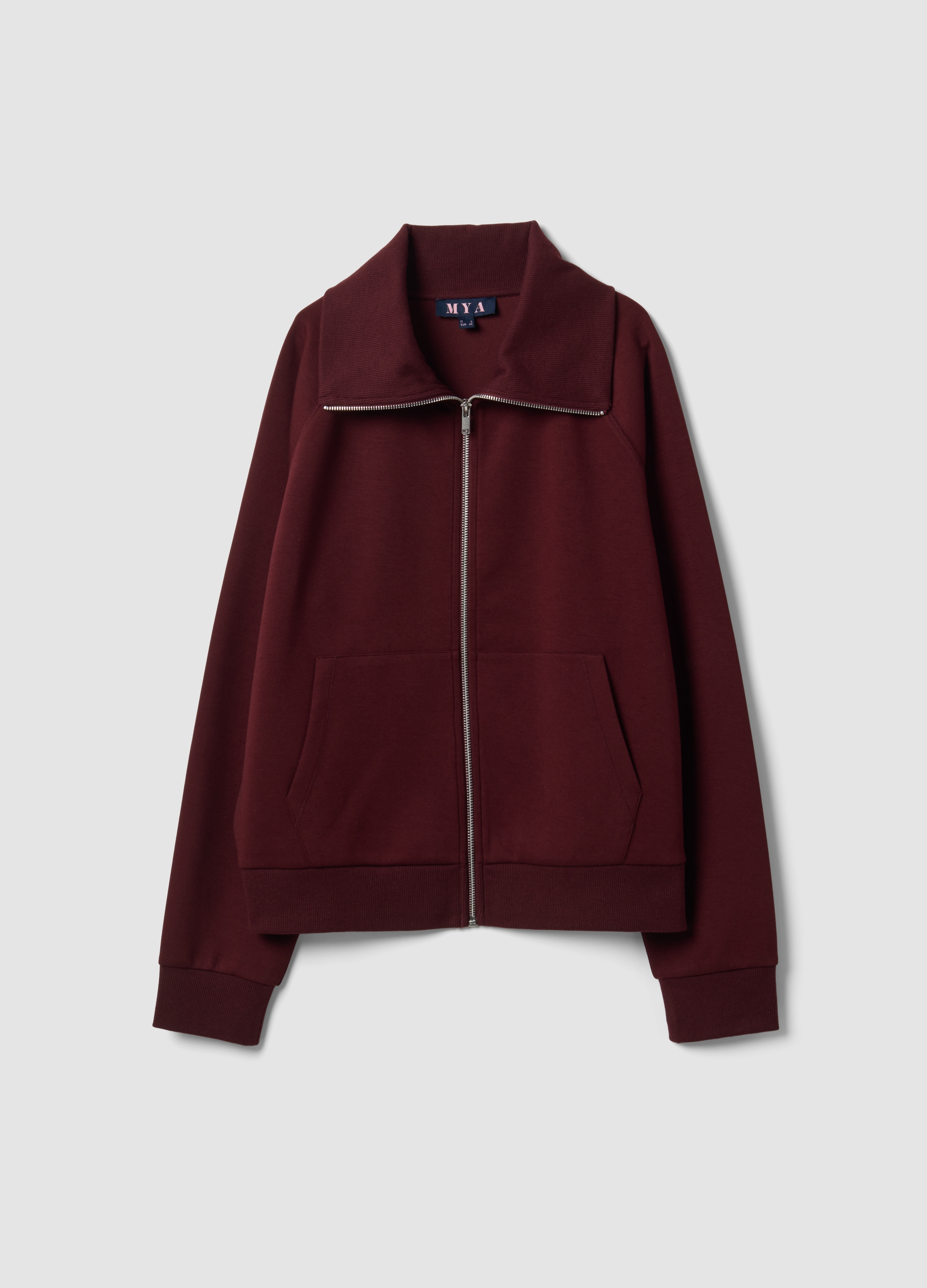 MYA, Felpa Rossa In Viscosa Elasticizzata Con Dolcevita Regular Fit, Donna, Rosso, Taglia: XXL