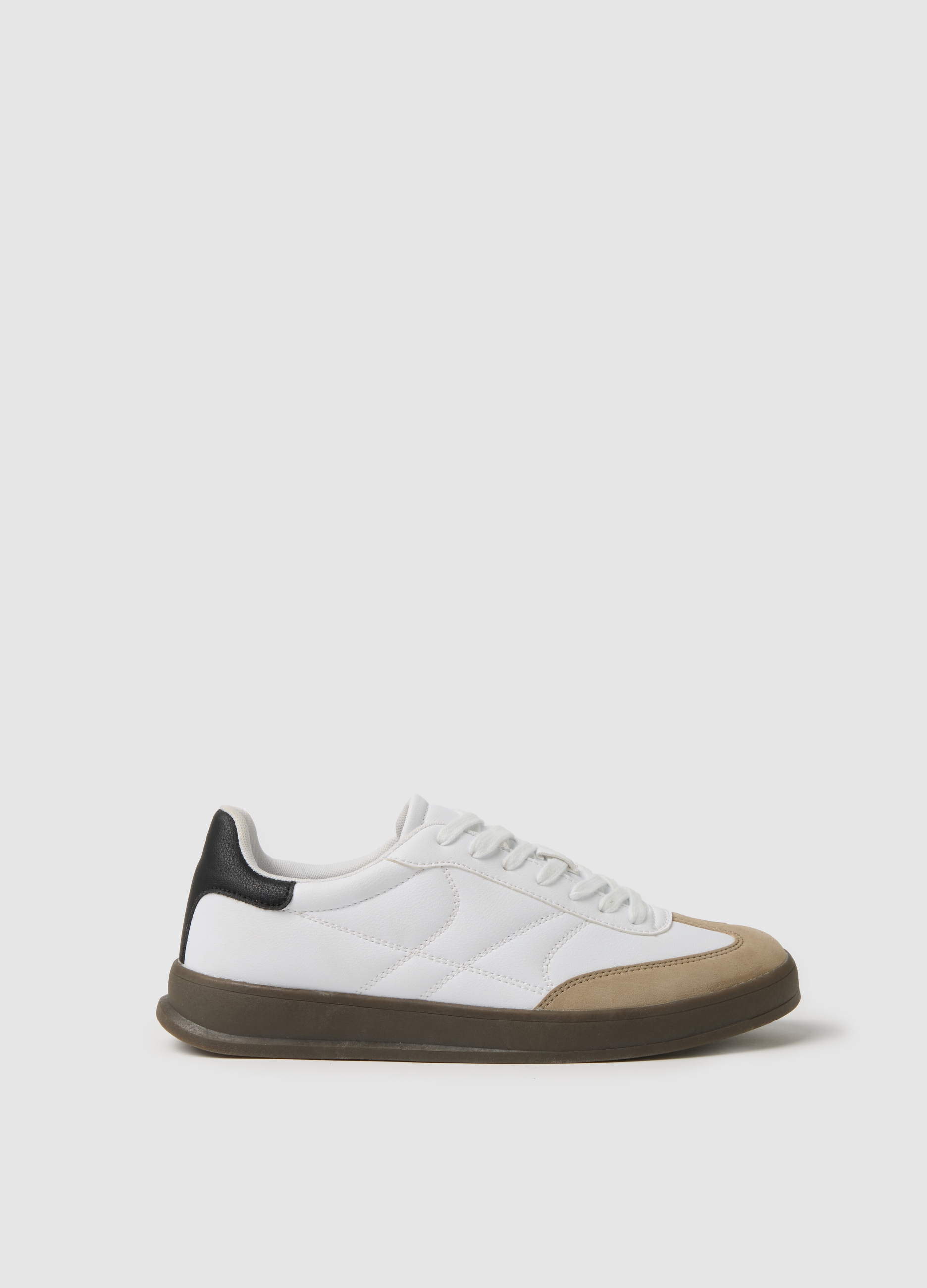 Zapatillas Multicolor Casual, Hombre, Negro/Blanco/Beige, Talla: 44