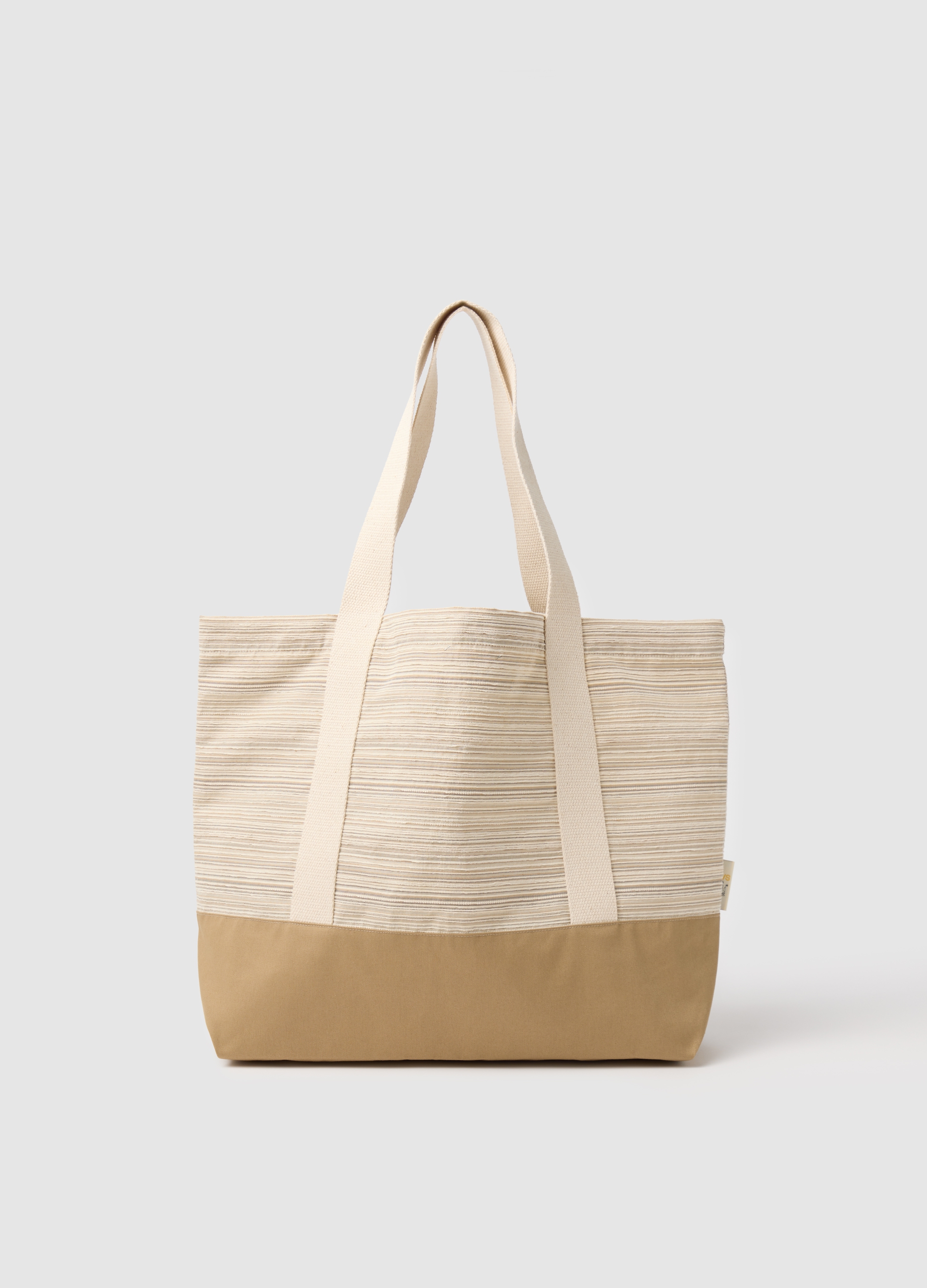 OVS, Bolso De Mujer Multicolor Con Detalles De Rayas Quid, Mujer, Blanco/beige