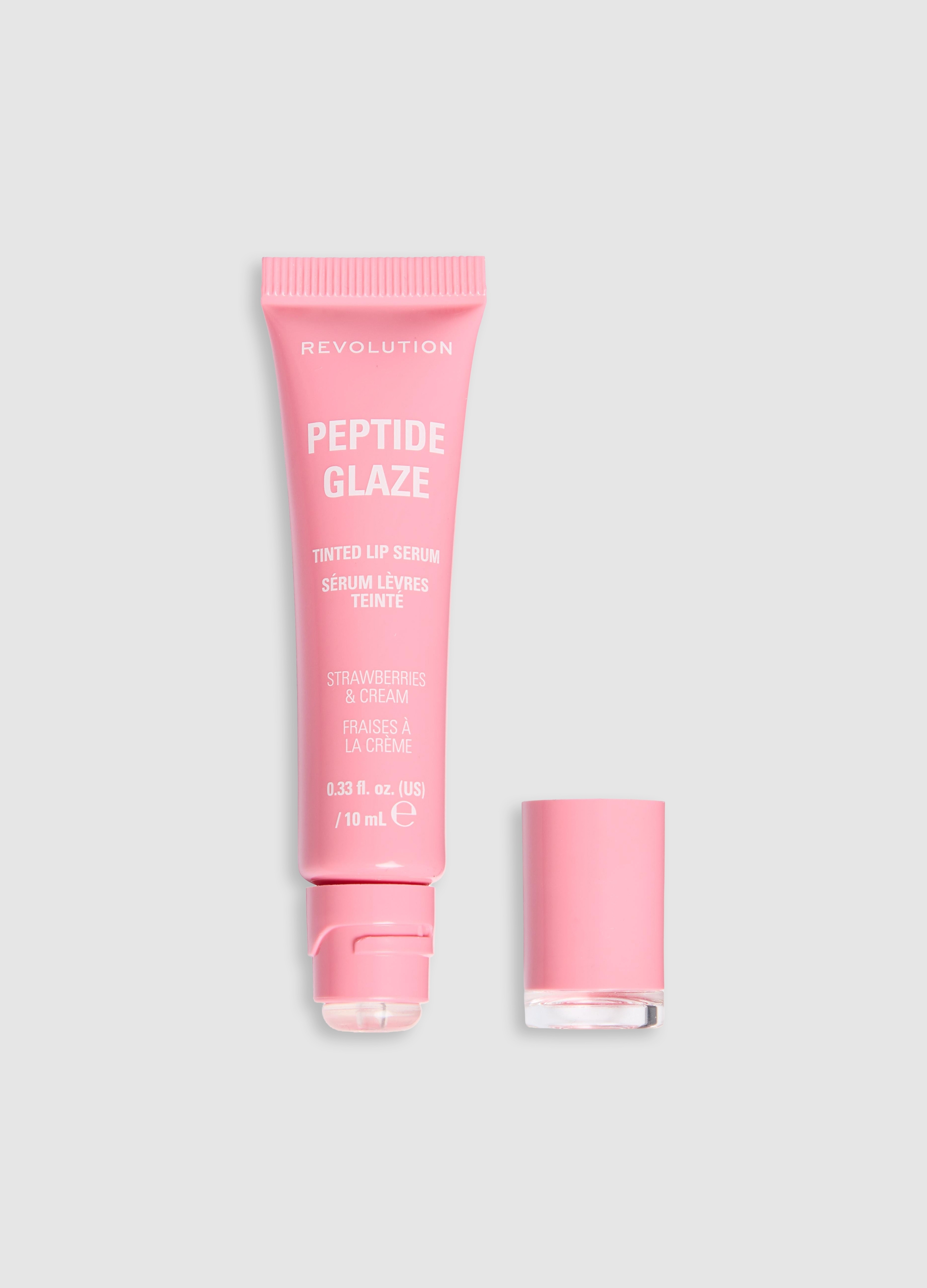 REVOLUTION, Peptide Glaze Tinted Lip Serum Strawberries & Cream, Donna, Bianco, Taglia: FASUL