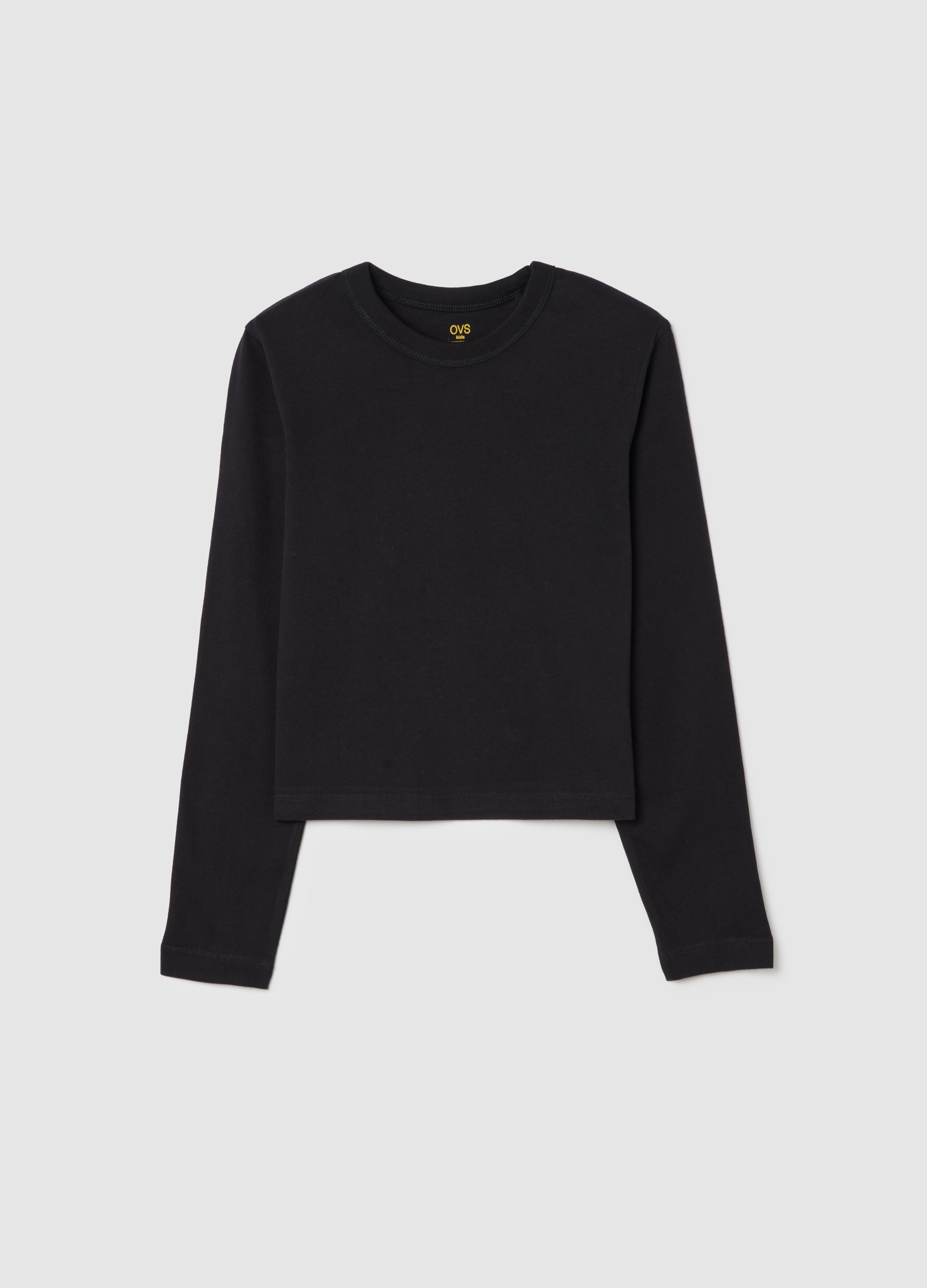 OVS KIDS, Camiseta Negra De Algodón Puro Ajuste Regular Para Chicas, Niña, Gunmetal, Talla: 14-15