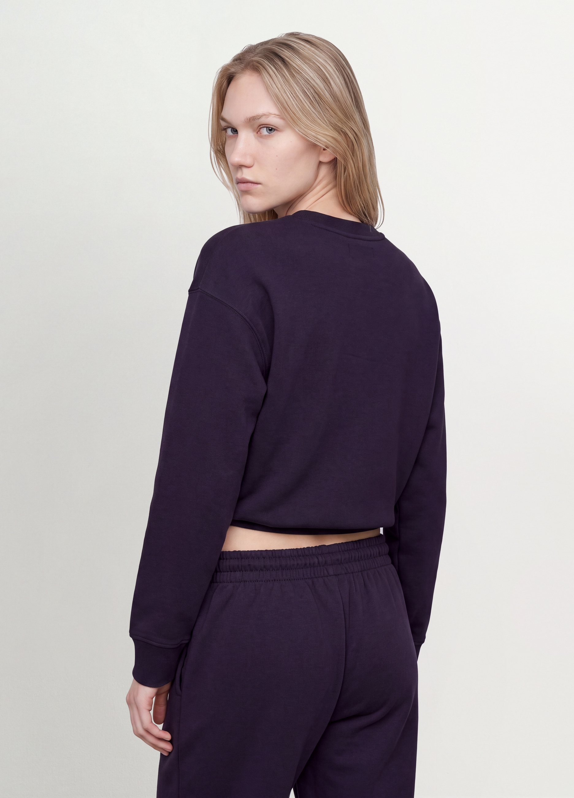 OVS, Felpa Viola In Misto Cotone A Girocollo Regular Fit, Donna, Viola, Taglia: L