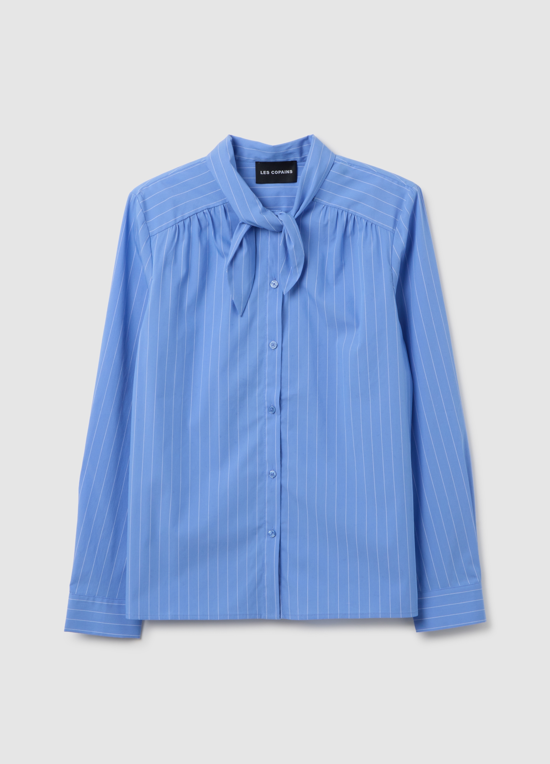 OVS, Camisa De Rayas Azul Celeste En Mezcla De Algodón De Ajuste Holgado, Mujer, Azul Claro, Talla: 40