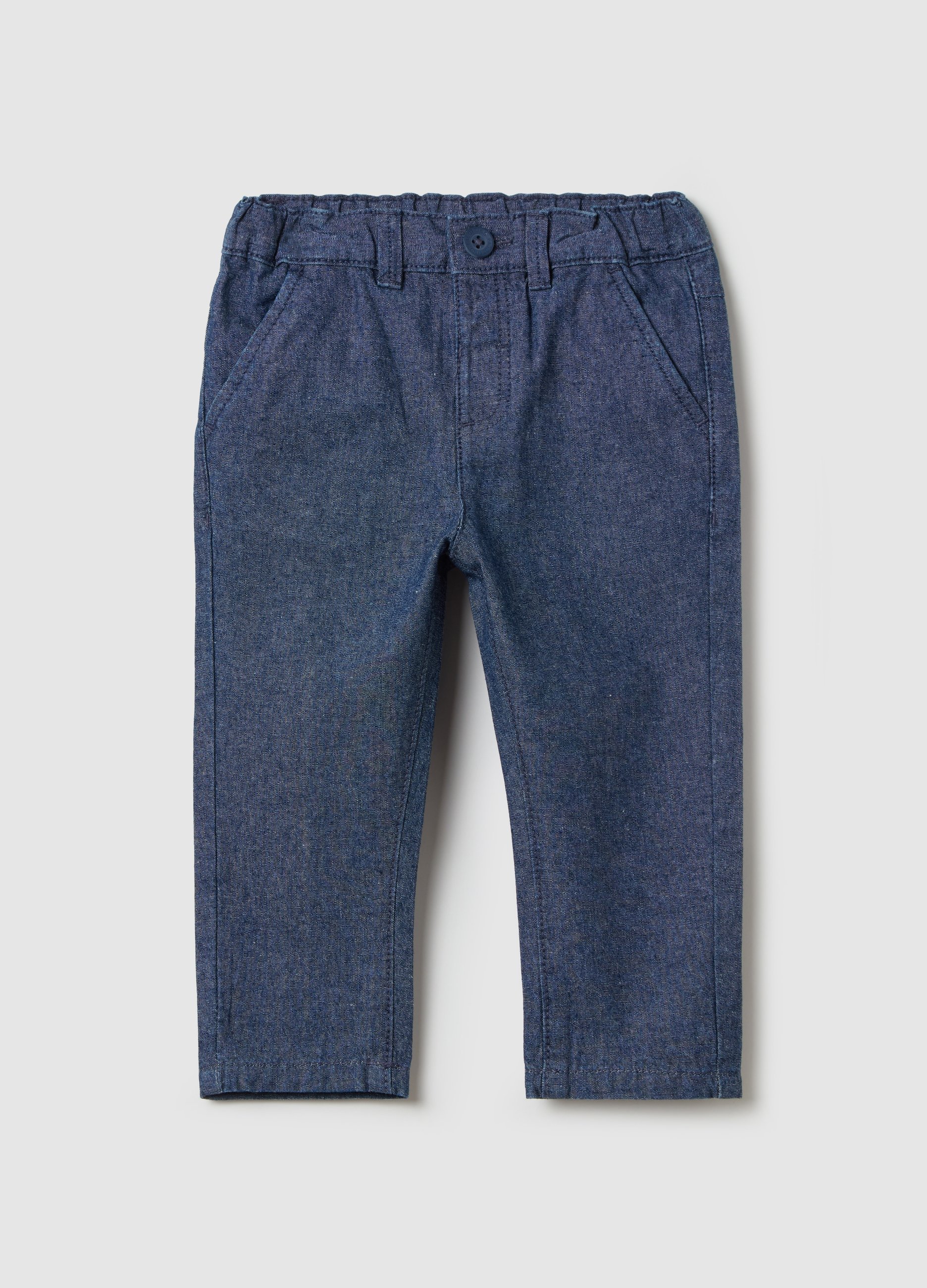 FAGOTTINO, Pantalón De Algodón Con Bolsillos, Niño, Azul vaquero, Talla: 30-36