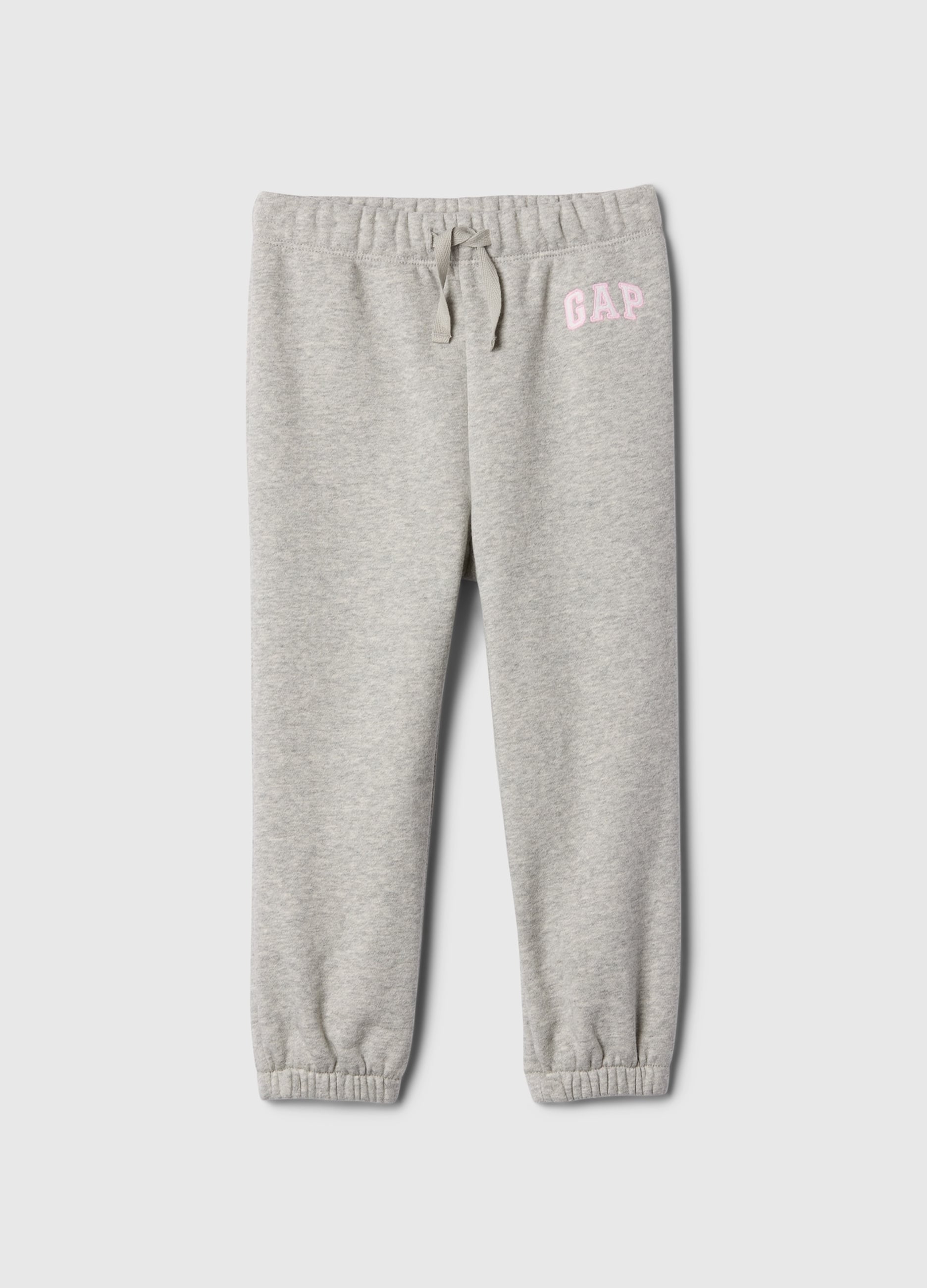 GAP KIDS, Pantaloni Jogger Grigio Chiaro In Misto Cotone Con Logo Gap, Bambina, Grigio, Taglia: 5Y/107-114