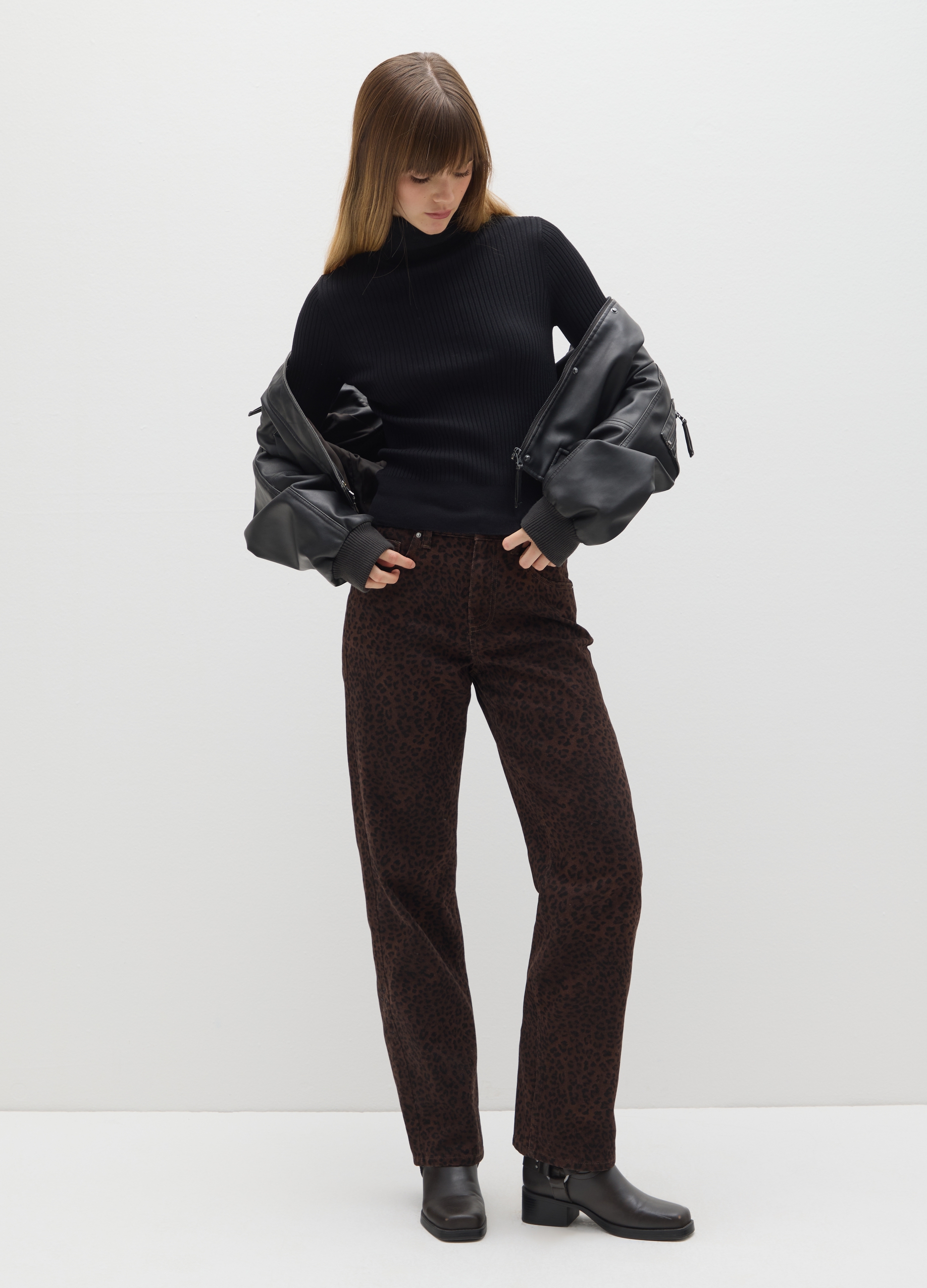 B.ANGEL, Dolcevita Nero In Misto Viscosa, Donna, Nero, Taglia: L