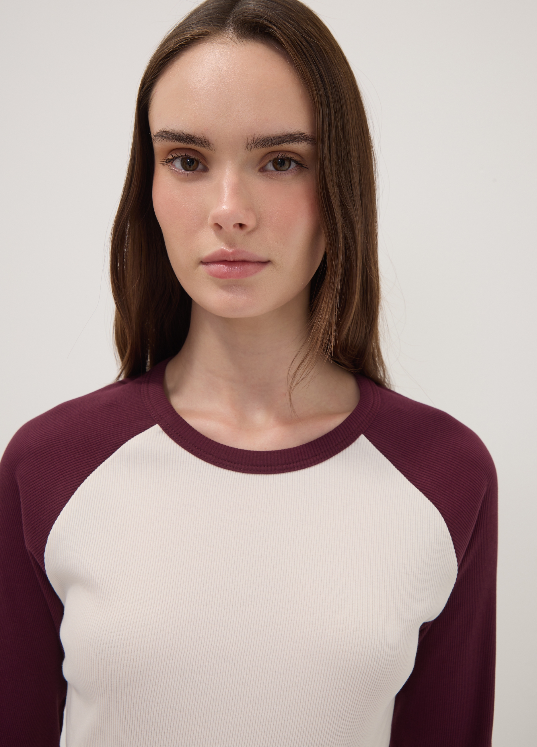 OVS, T-shirt Bianca In Puro Cotone A Maniche Lunghe, Donna, Multicolor, Taglia: XL