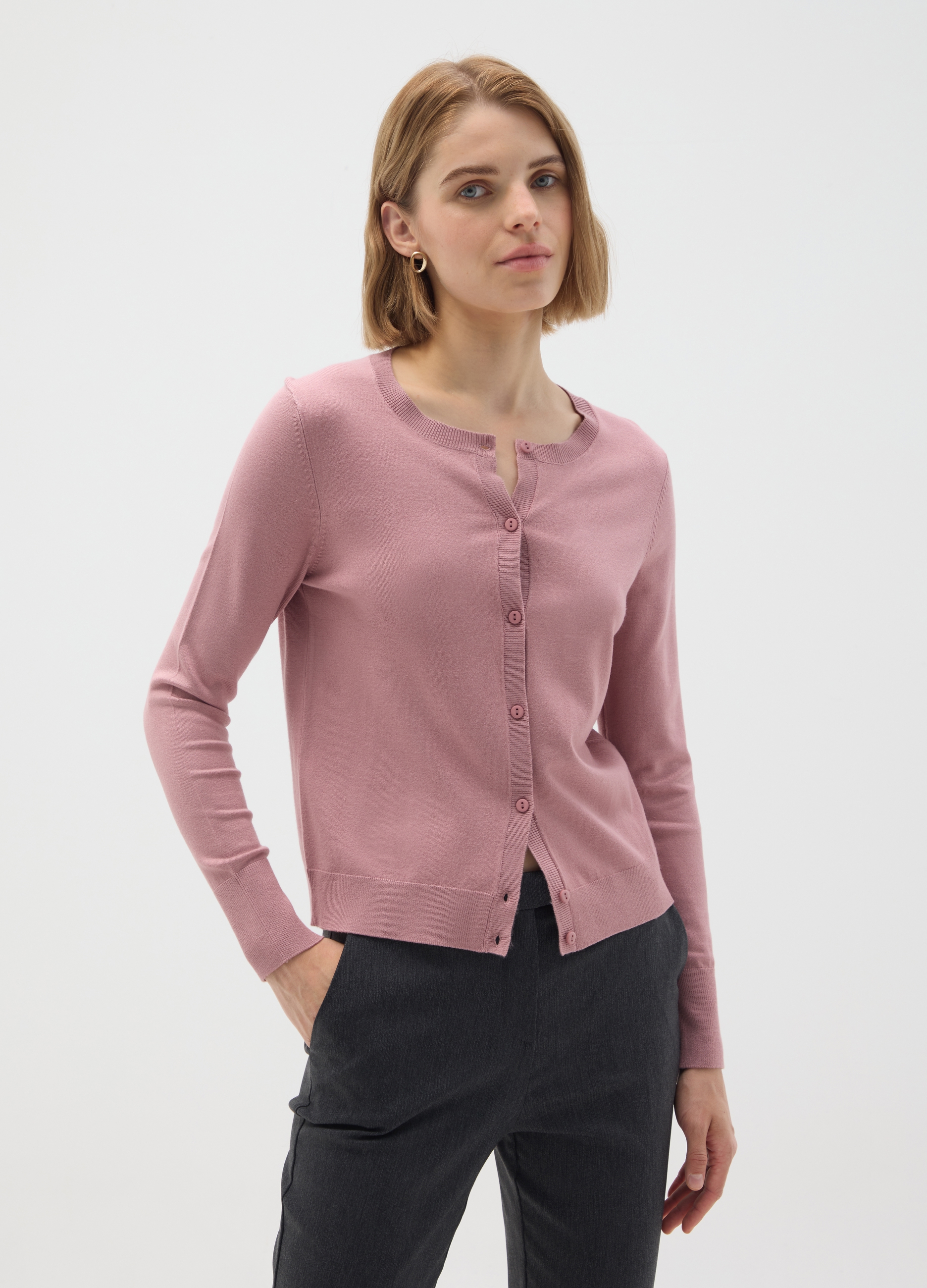 OVS , Cardigan Rosa Vestibilità Regular E Chiusura A Bottoni, Donna, Rosa, Taglia: S