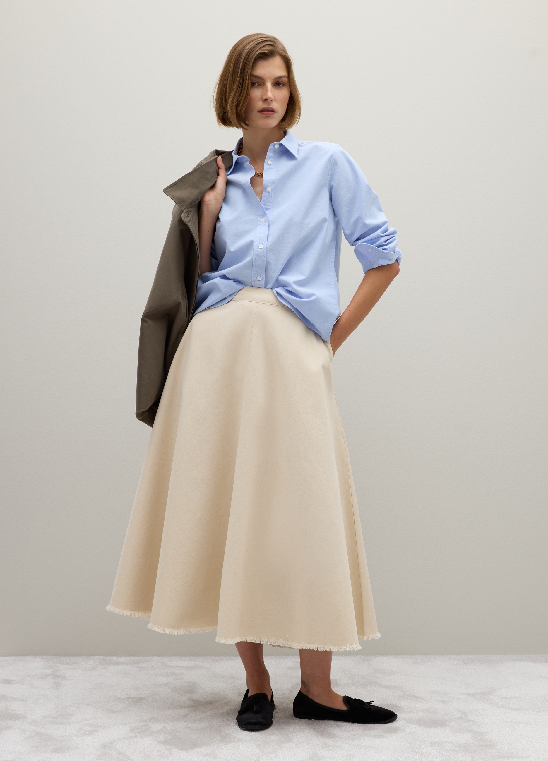 PIOMBO, Camicia In Puro Cotone Azzurra Regular Fit, Donna, Azzurro, Taglia: XS