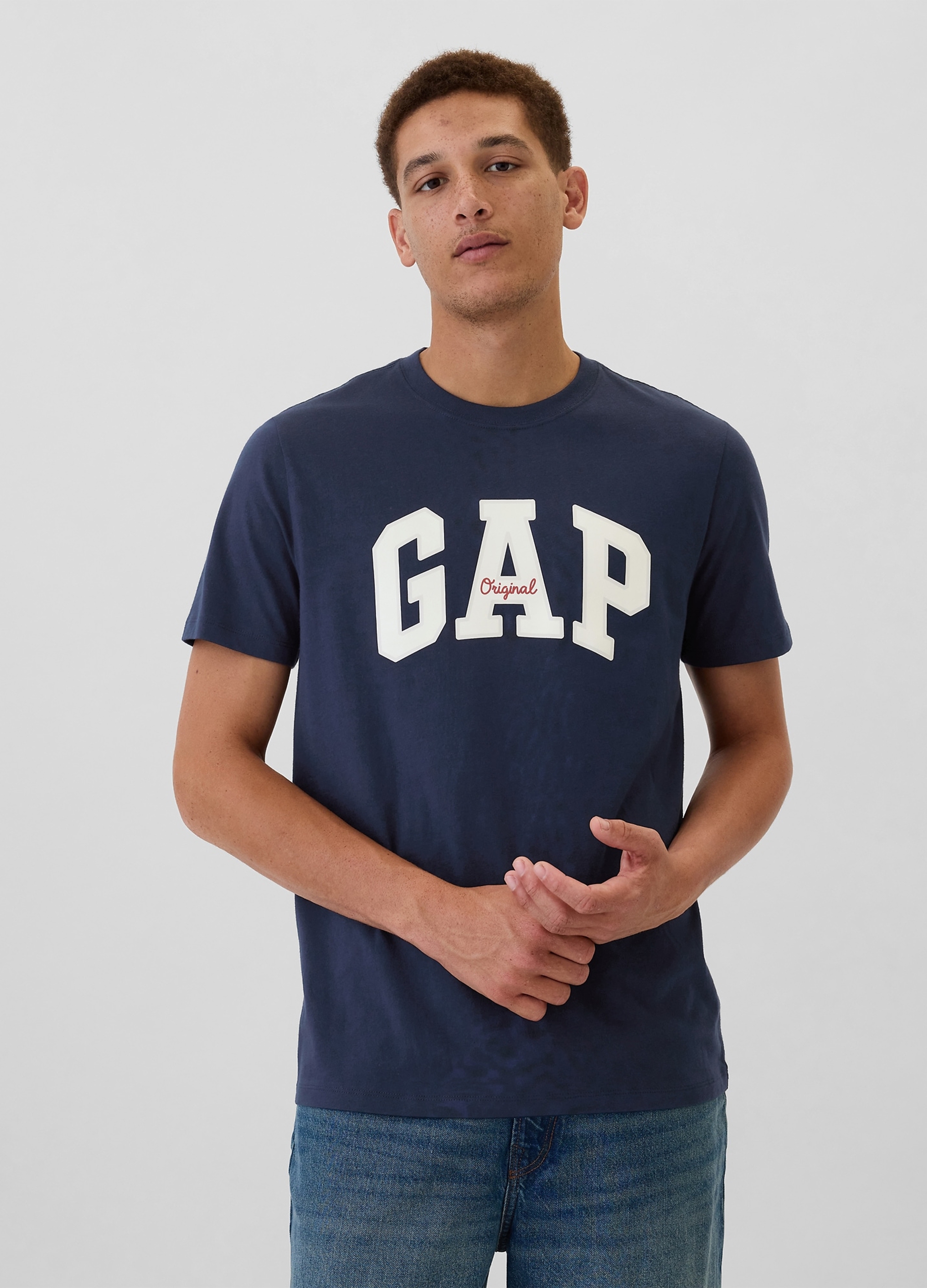 GAP, T-shirt Con Logo Gap, Uomo, Blu, Taglia: XS